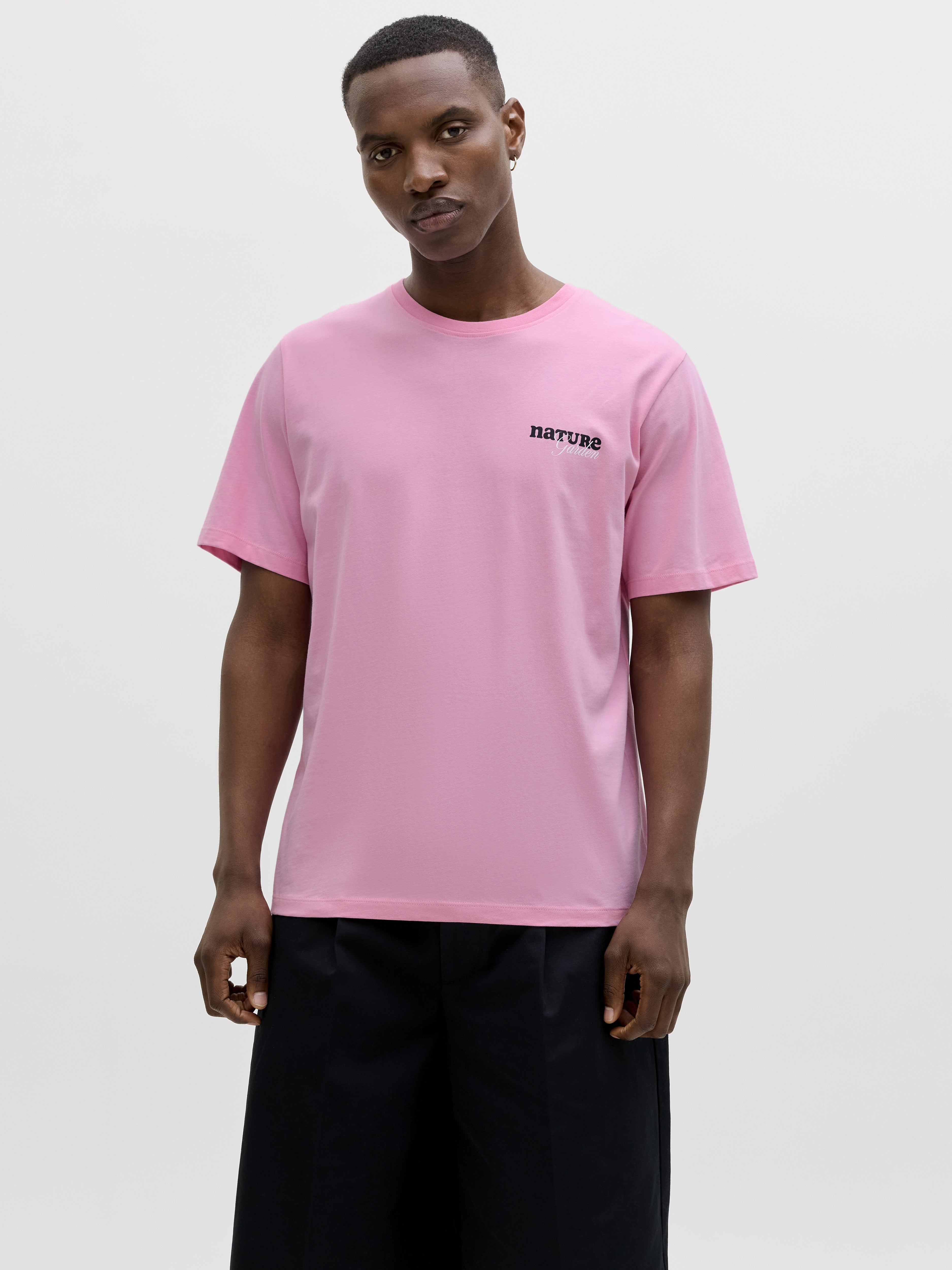 Jack & Jones Herren T-Shirts kurz Prism Pink