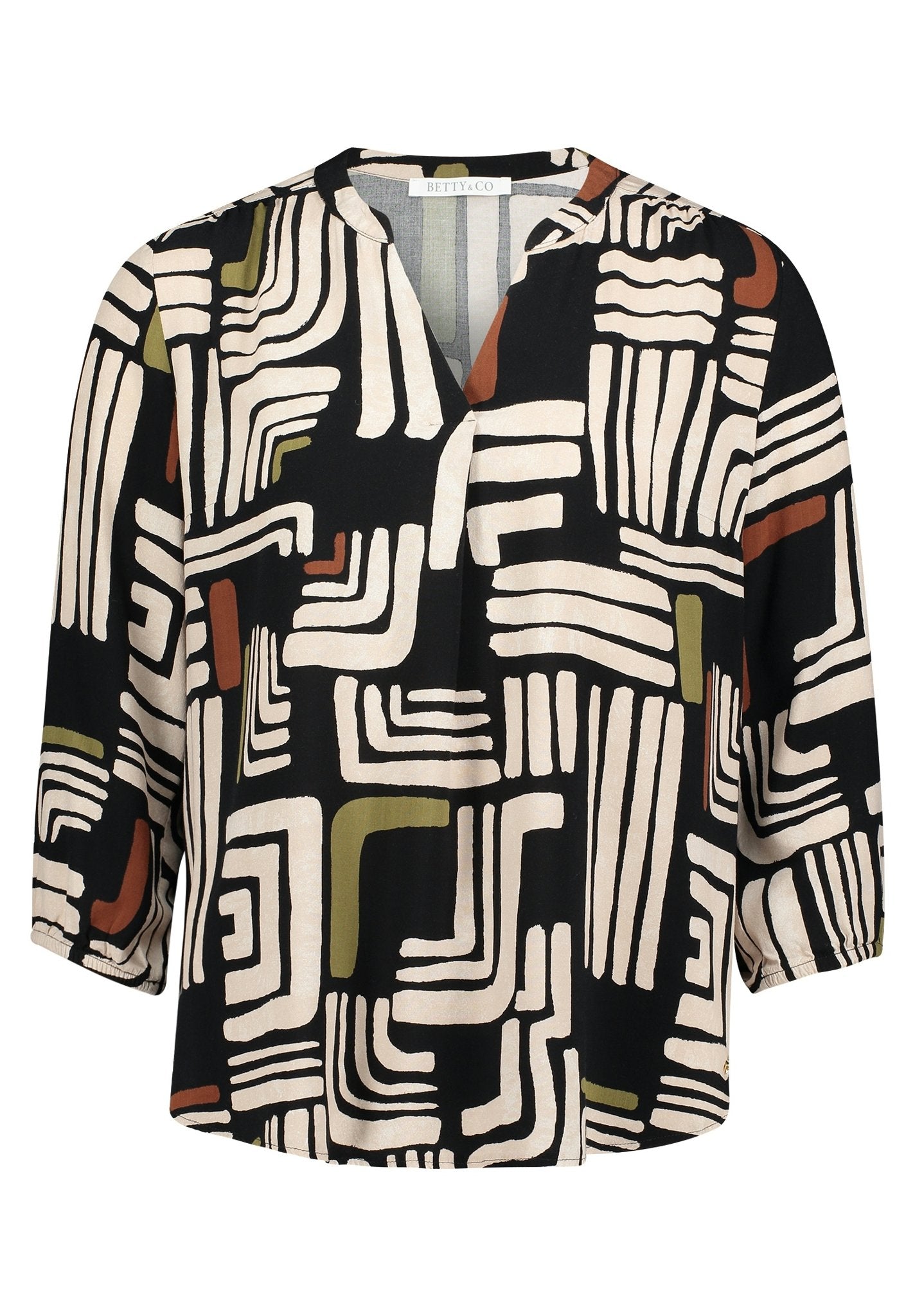 Betty & Co Damen Blusen Black/Cream