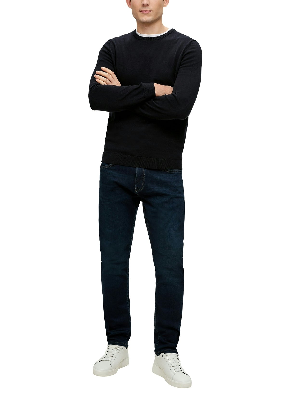 S. Oliver red Herren Pullover Grey/Black