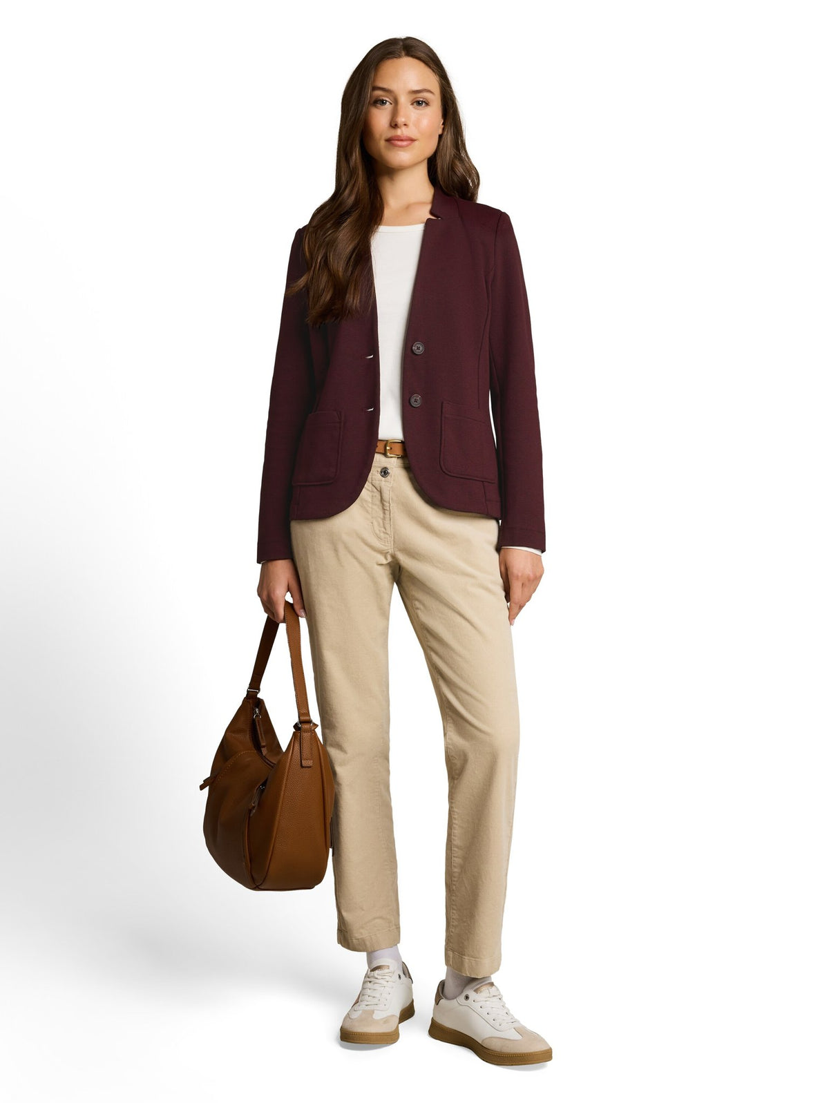 Tom Tailor Damen Blazer Preppy Plum Mel