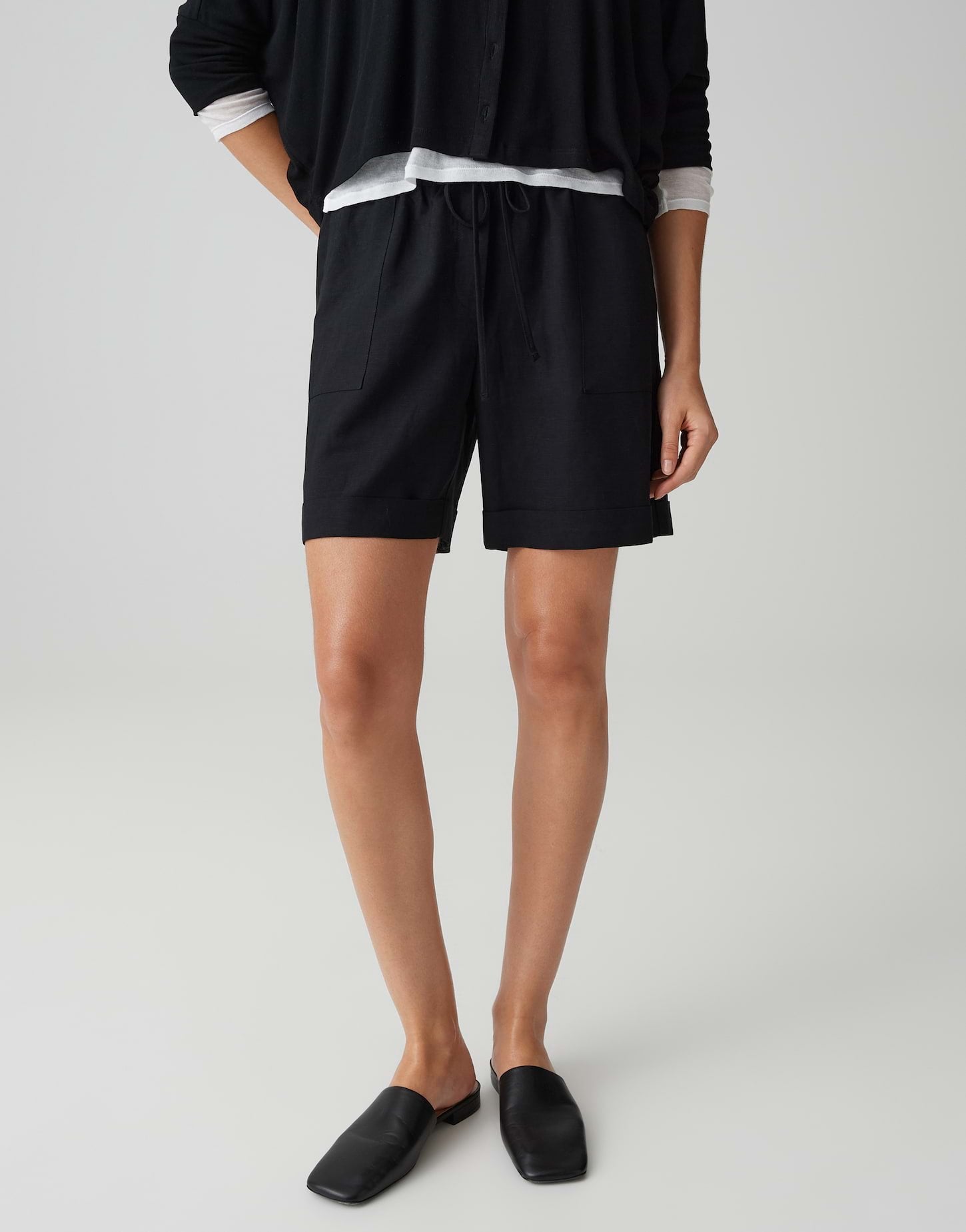 Opus Pants Damen Shorts  Black