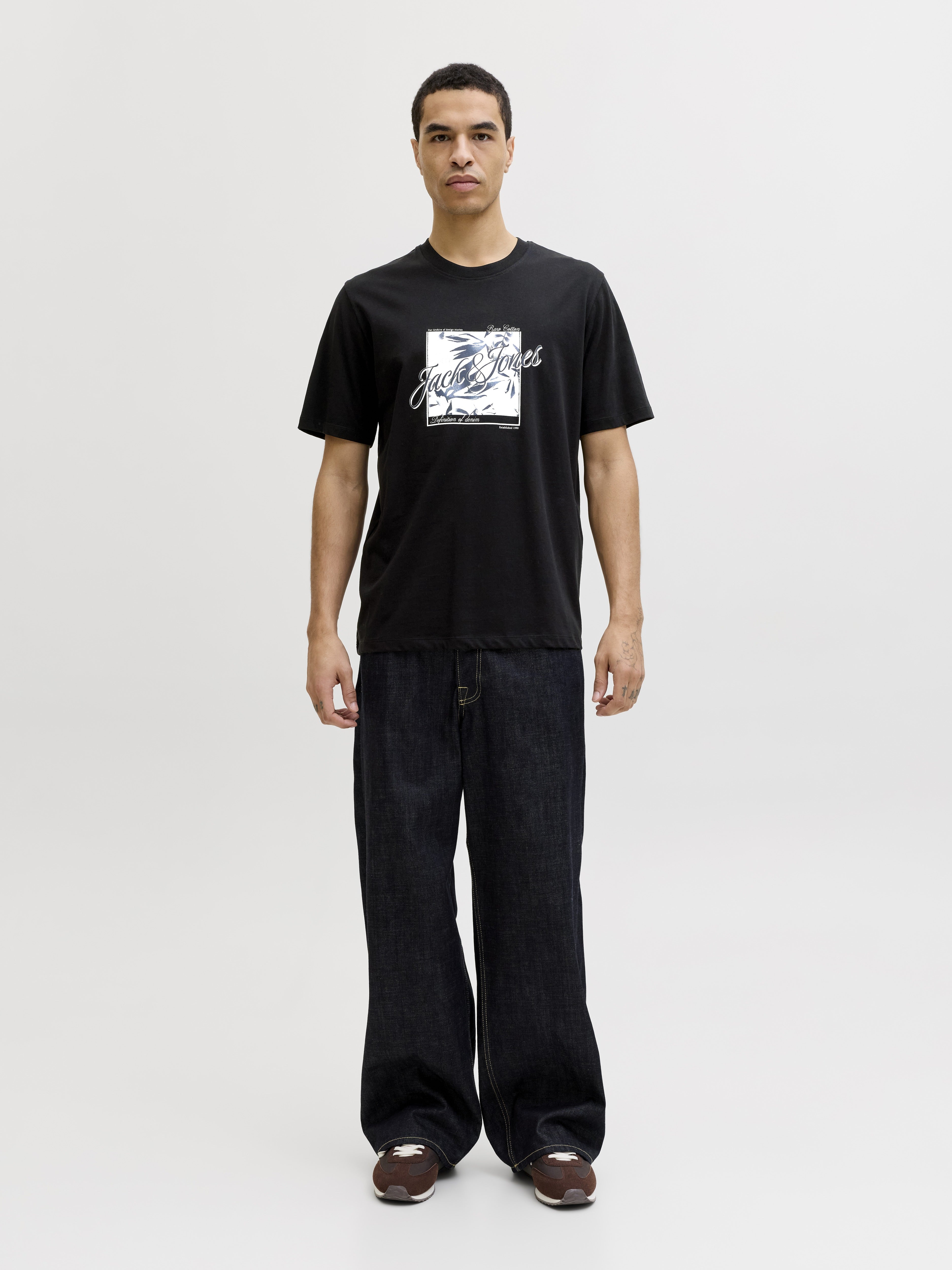 Jack & Jones Herren T-Shirts kurz Black