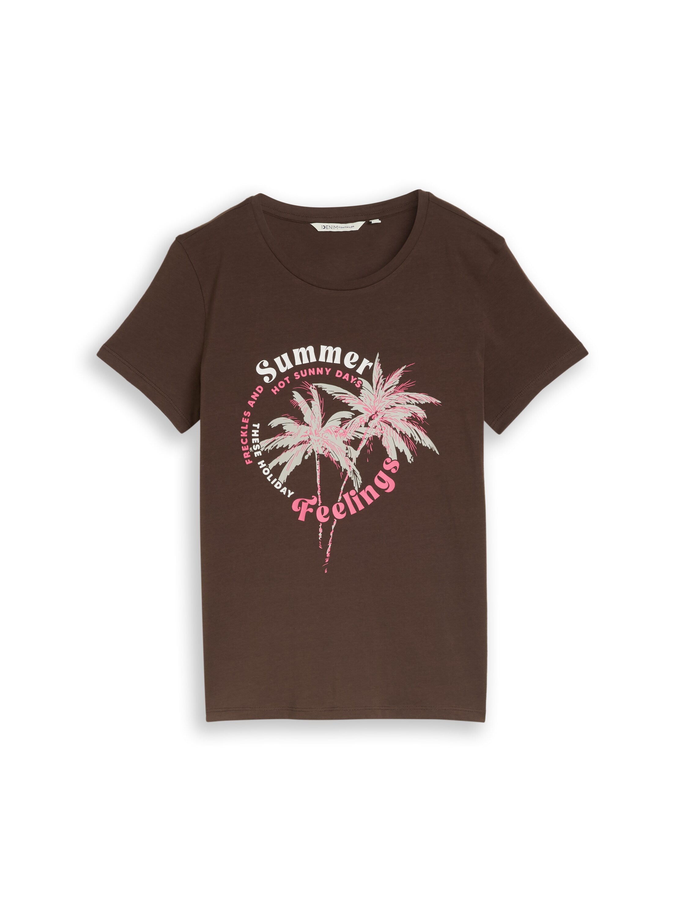 Tom Tailor denim Damen T-Shirts Cool Dark Brown