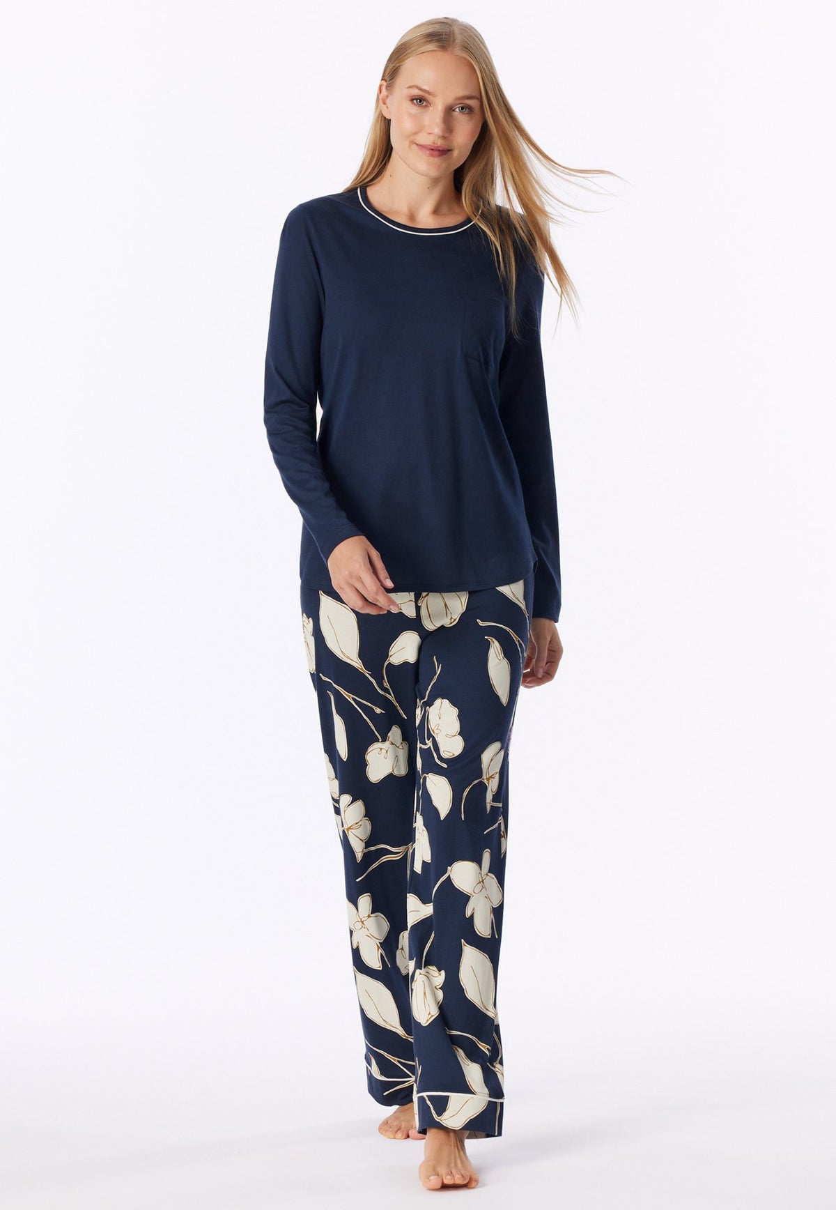 Schiesser Schlafanzug Deep Sea Blue