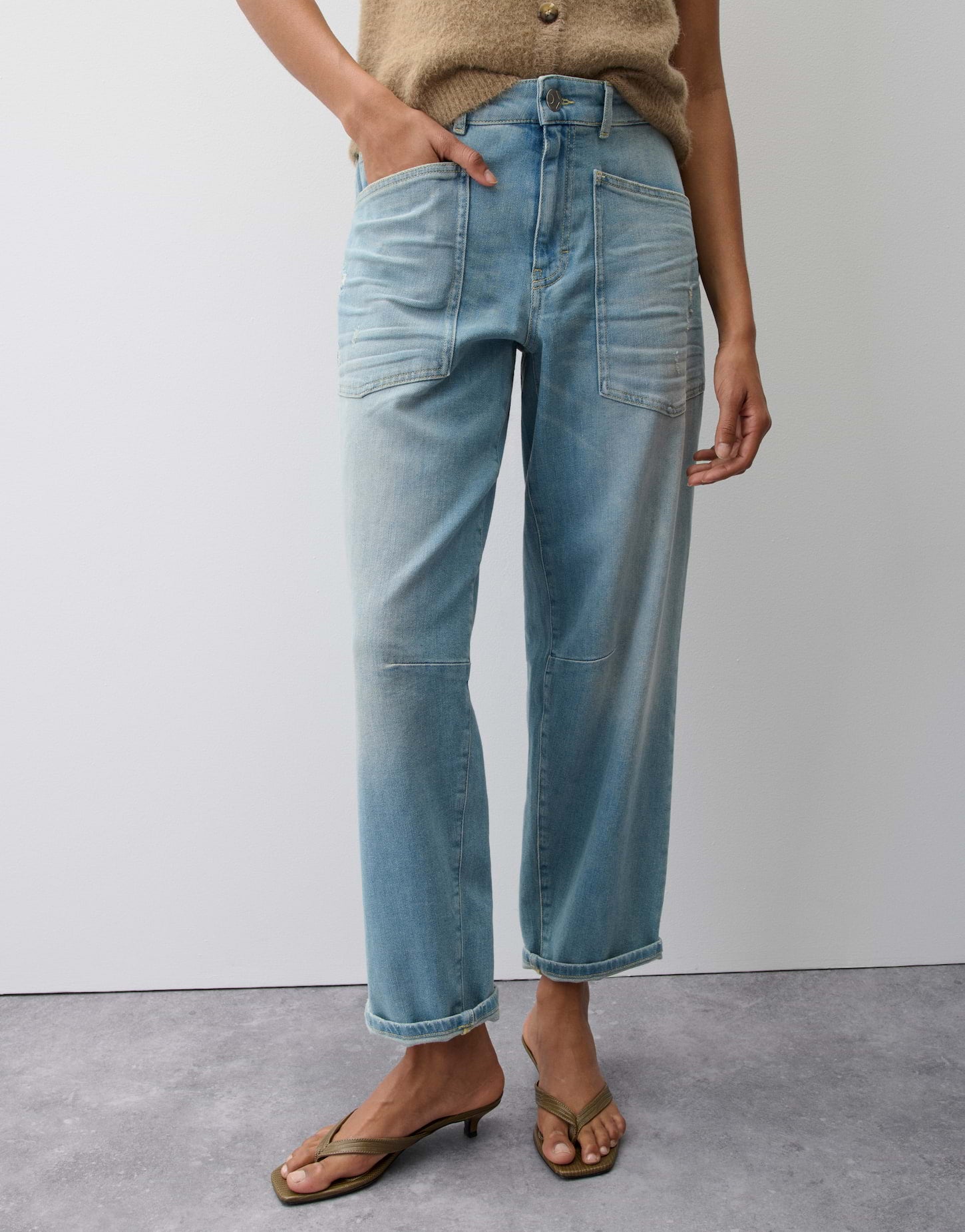Opus Pants Damen Jeans  Light Blu