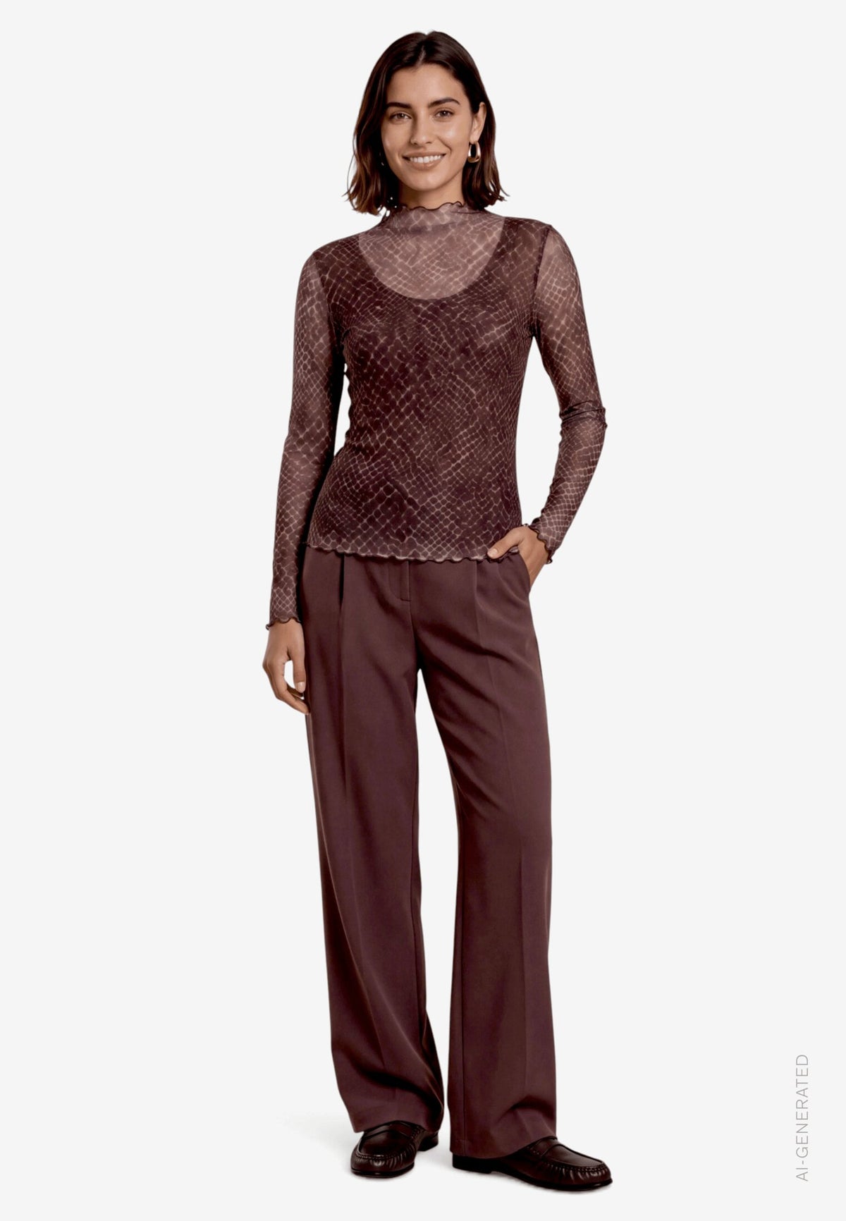 Zero Damen T-Shirts Grey/Brown