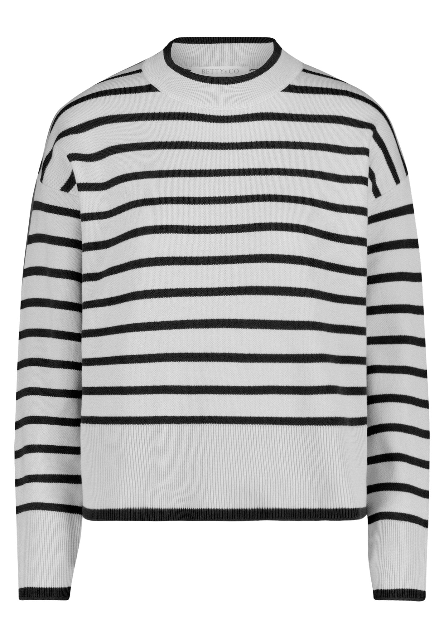 Betty & Co Damen Pullover Cream/Grey