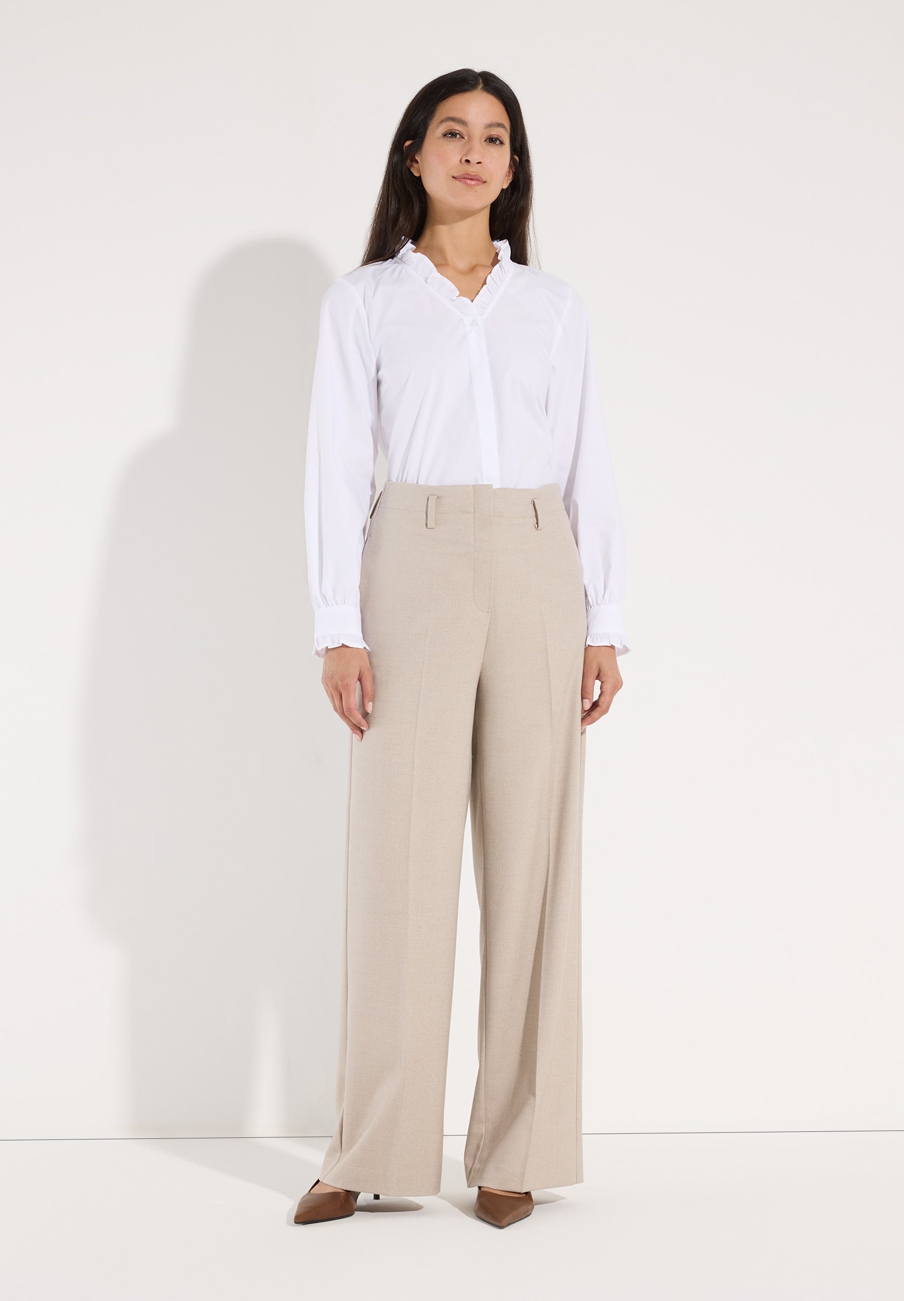 More & More Damen Hosen  Pale Stone