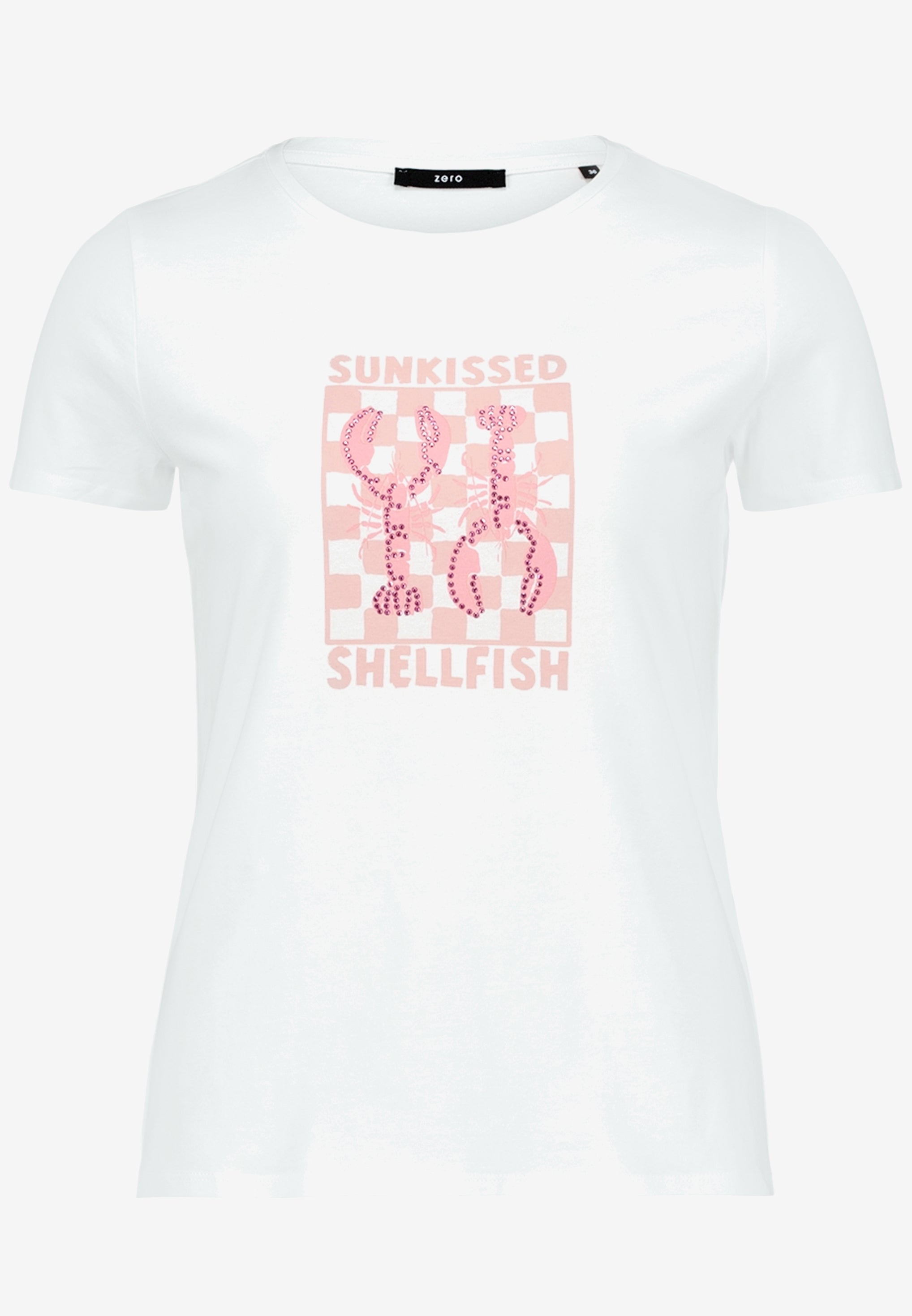 Zero Damen T-Shirts Patch White/Ros