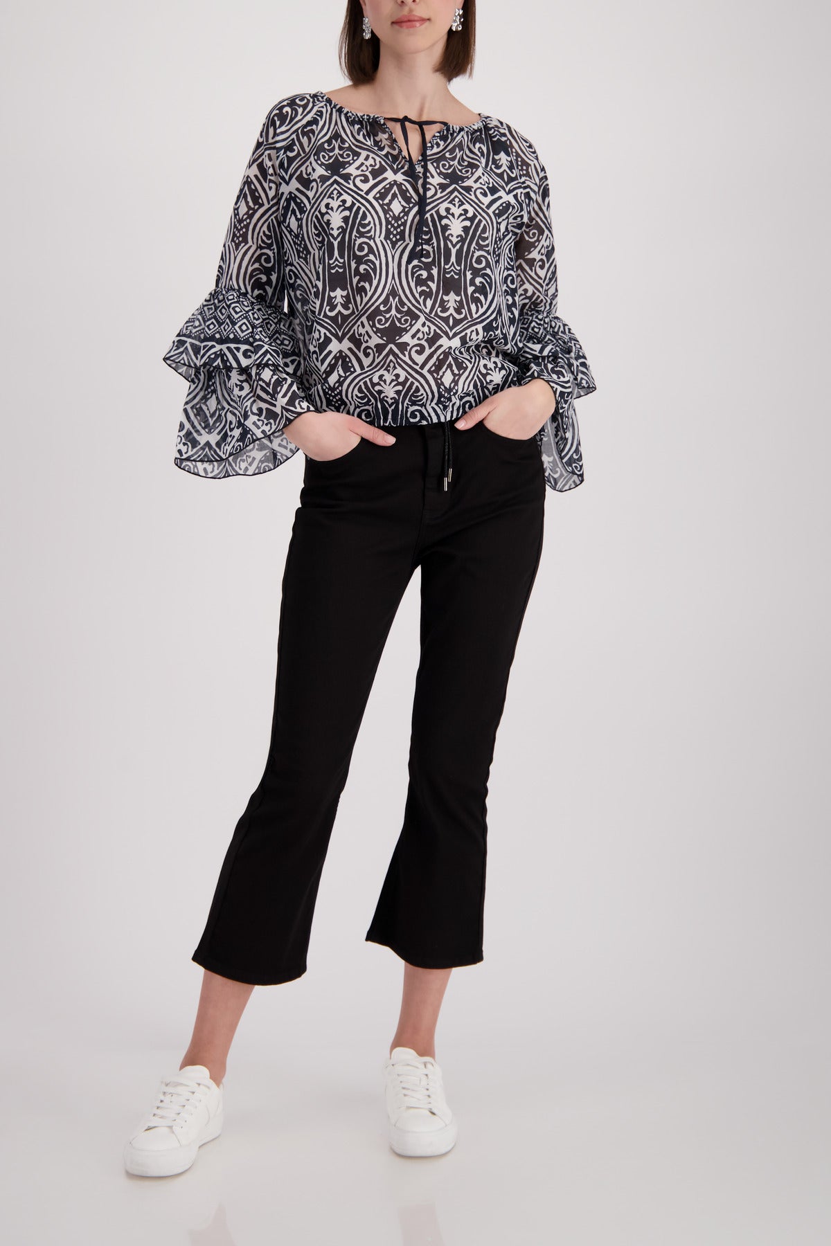 Monari Damen Blusen Schwarz Gem