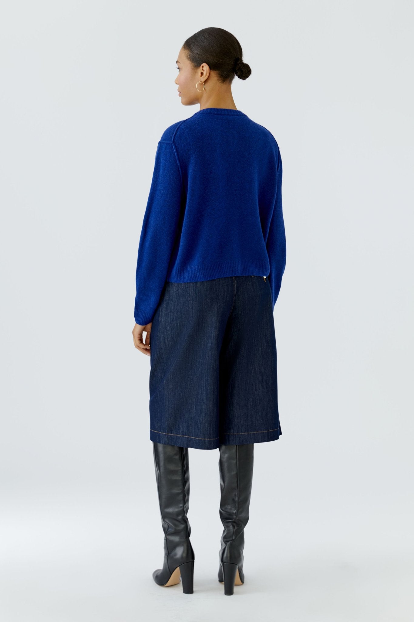 Oui Damen Strickjacken Royal Blue