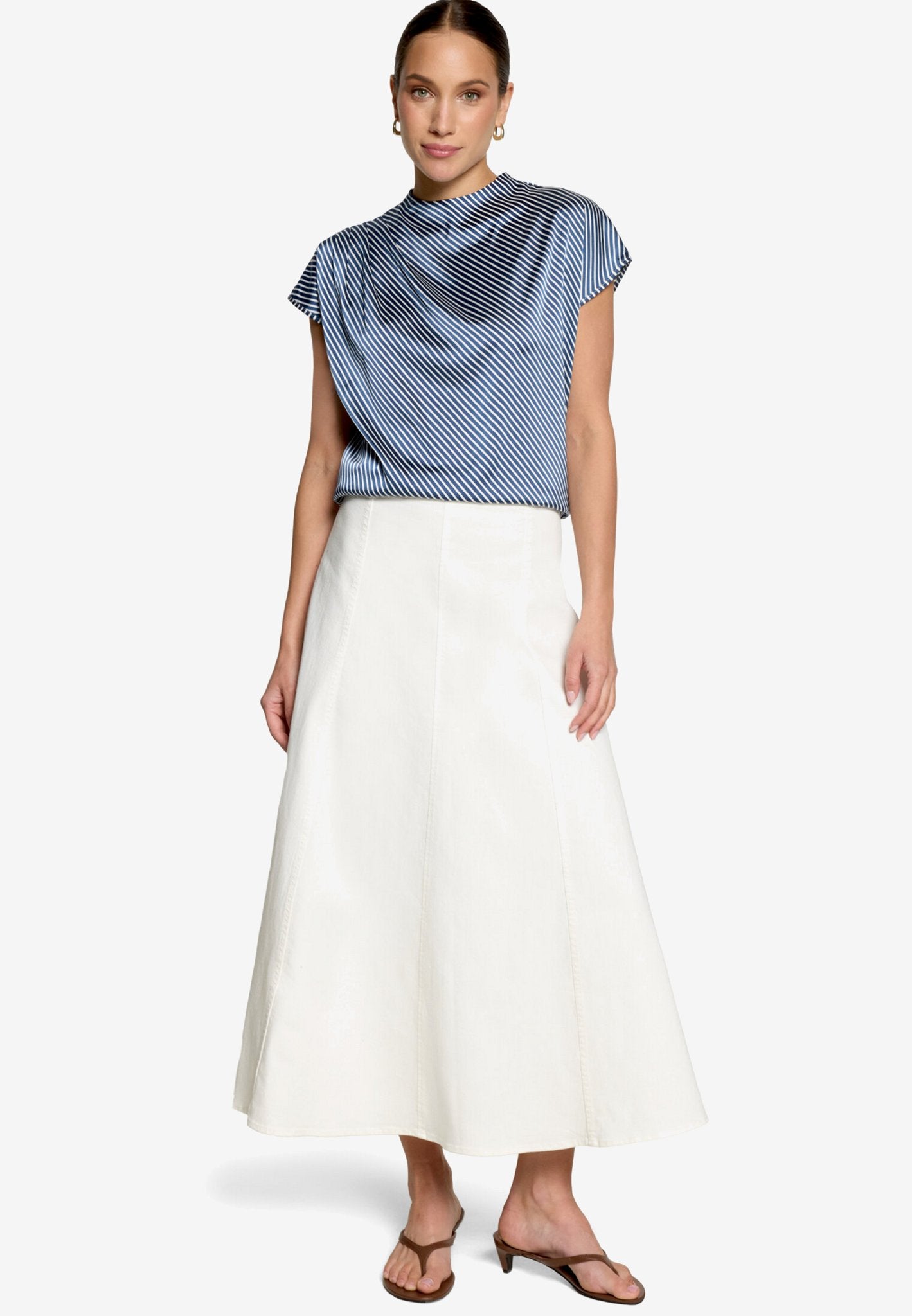 Zero Damen Blusen Dark Blue/White