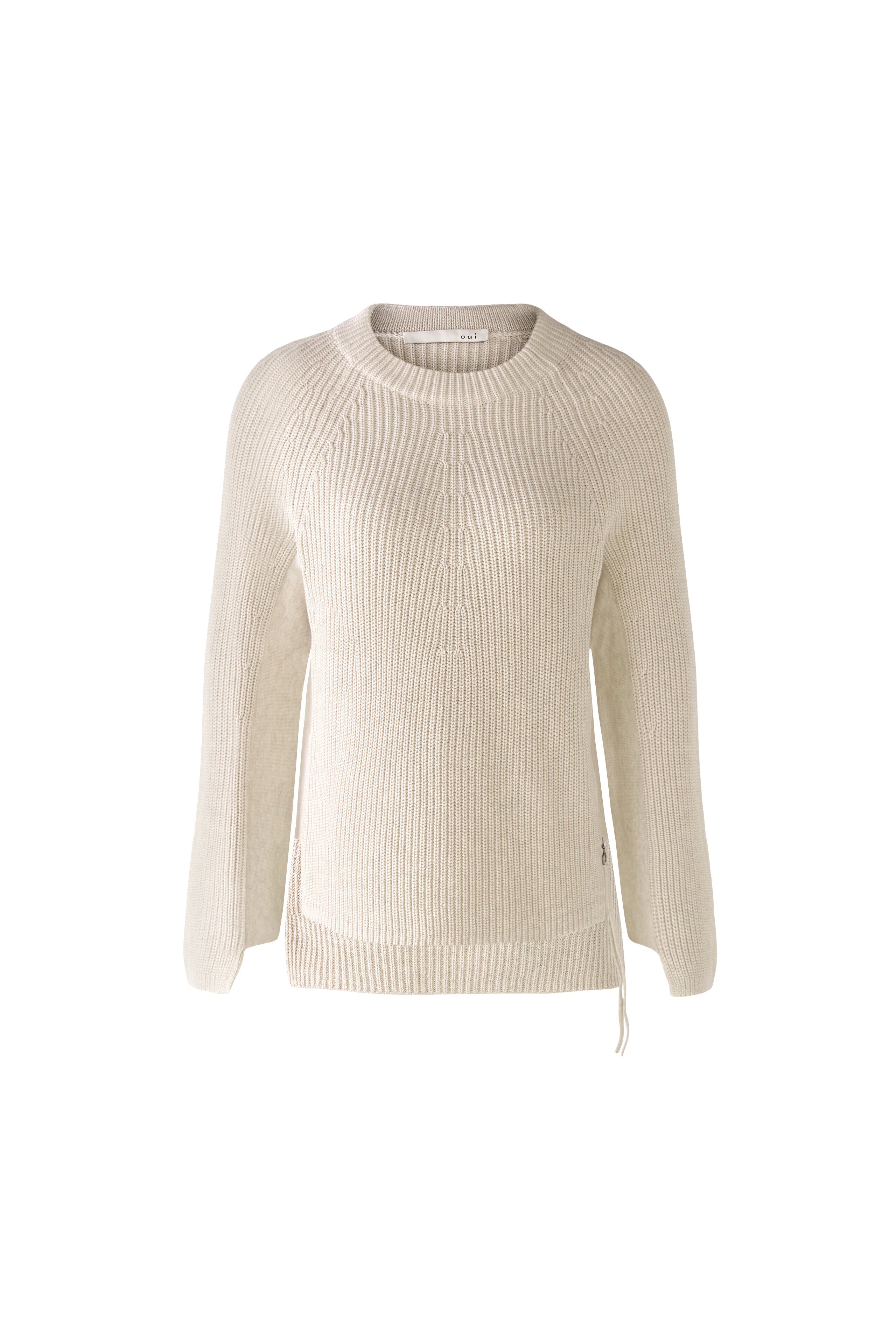 Oui Damen Pullover  Offwhite M