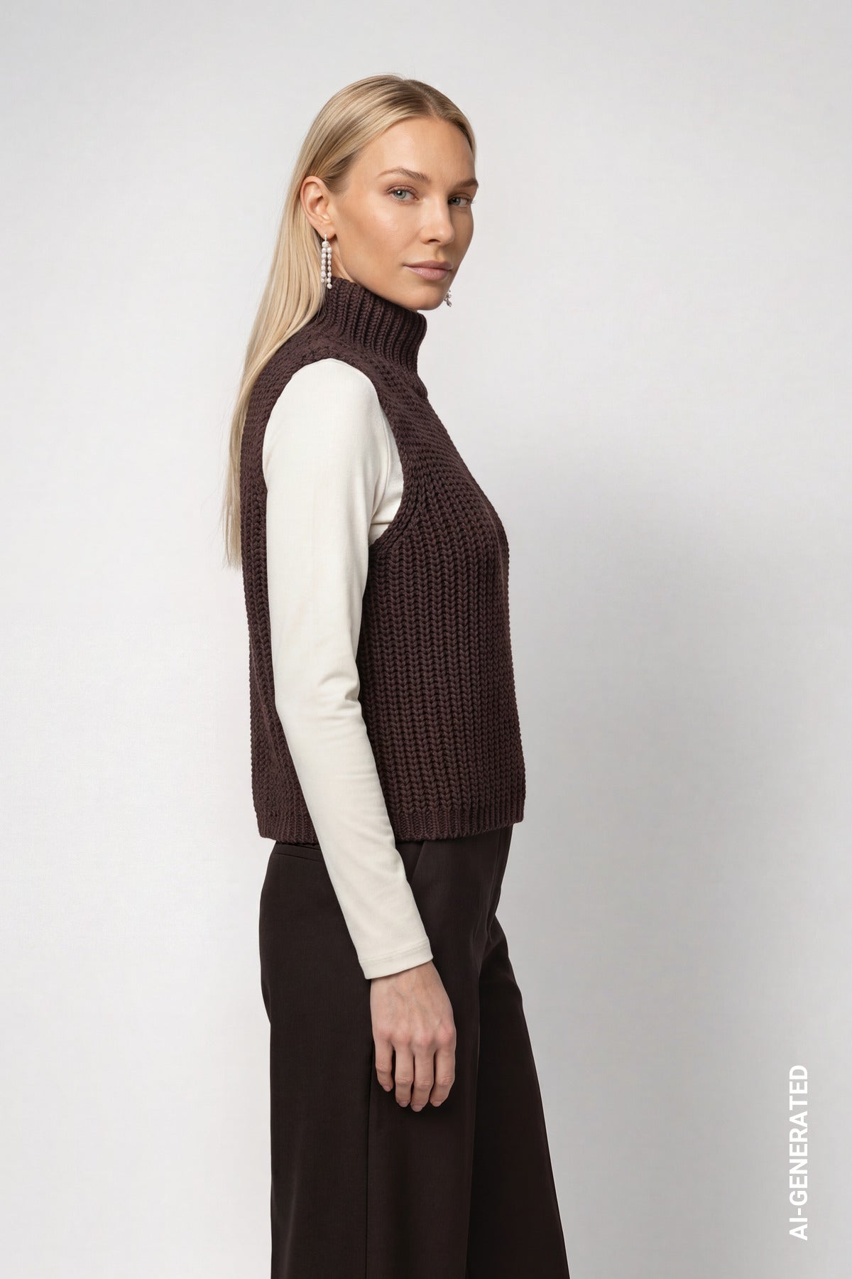Monari Damen Pullover Black Coffe