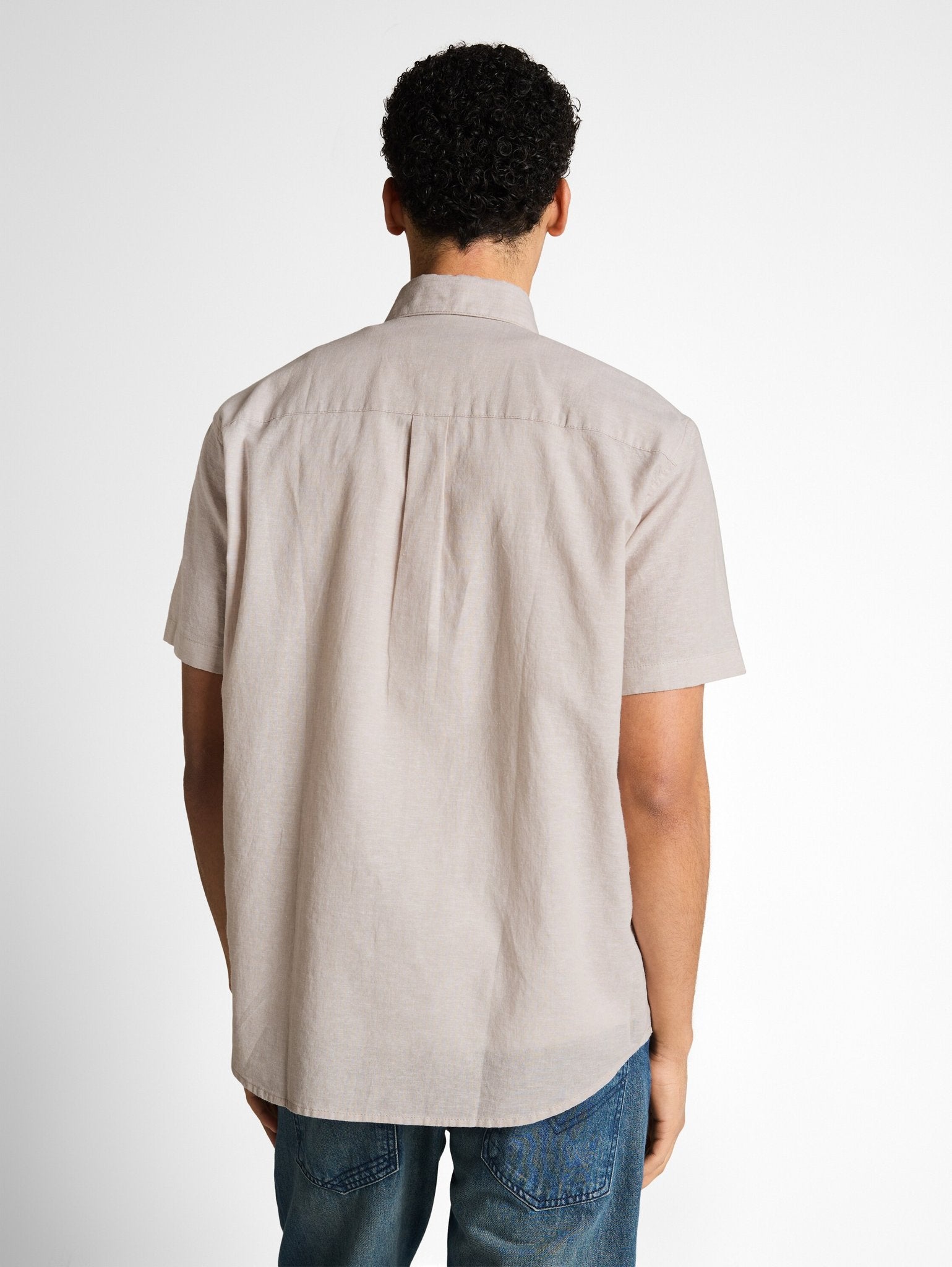 Tom Tailor denim Herren Hemden kurz Muted Grey Cham