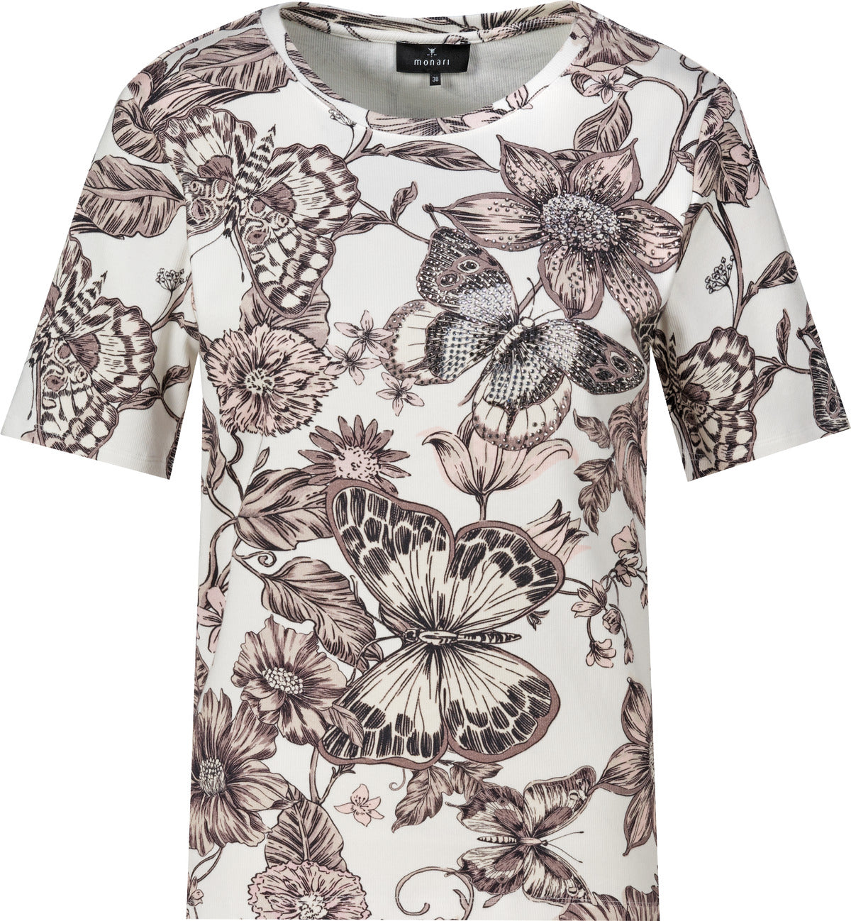 Monari Damen T-Shirts Taupe Gemus