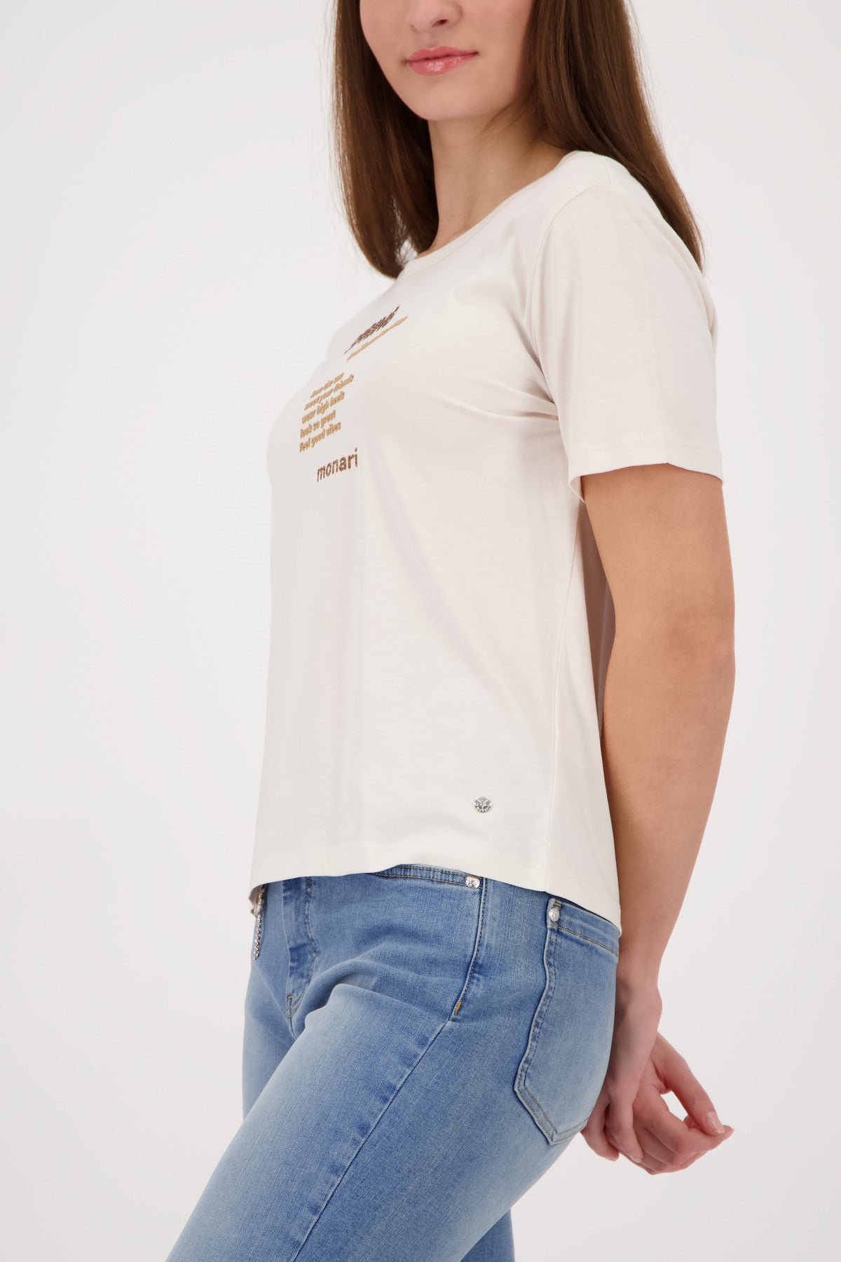 Monari Damen T-Shirts  Champagne B