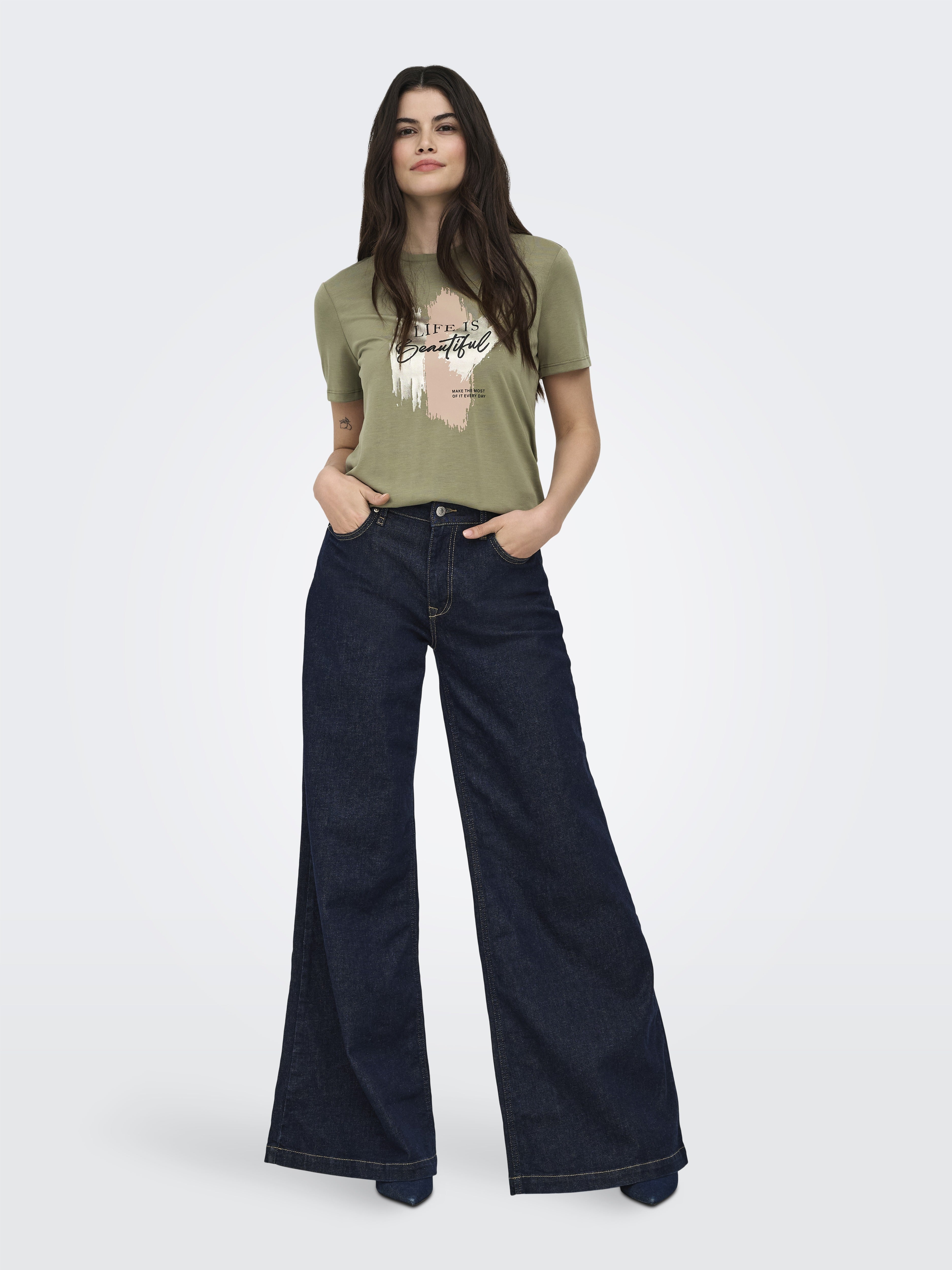 only Damen T-Shirts Mermaid/Life Is