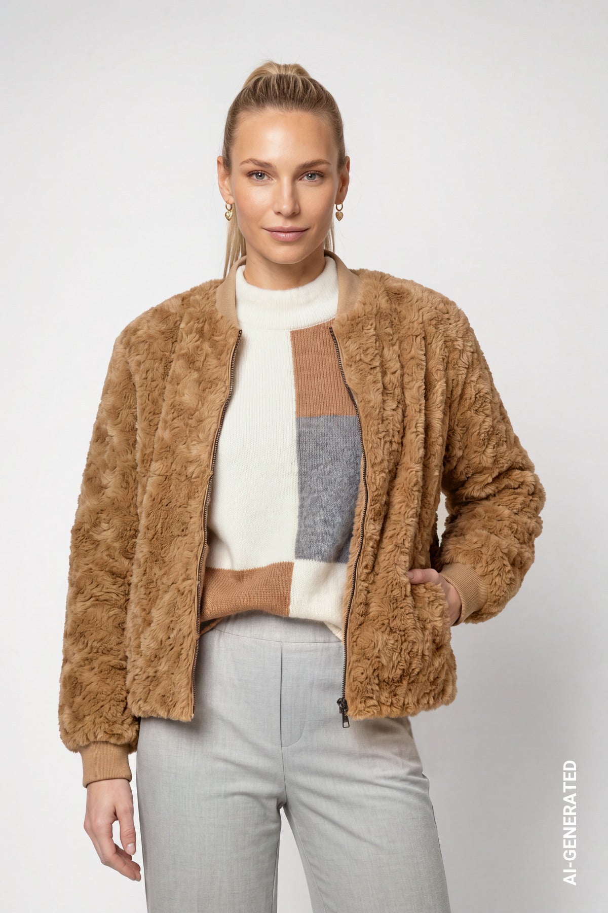Monari Damen Jacken Brown Sugar