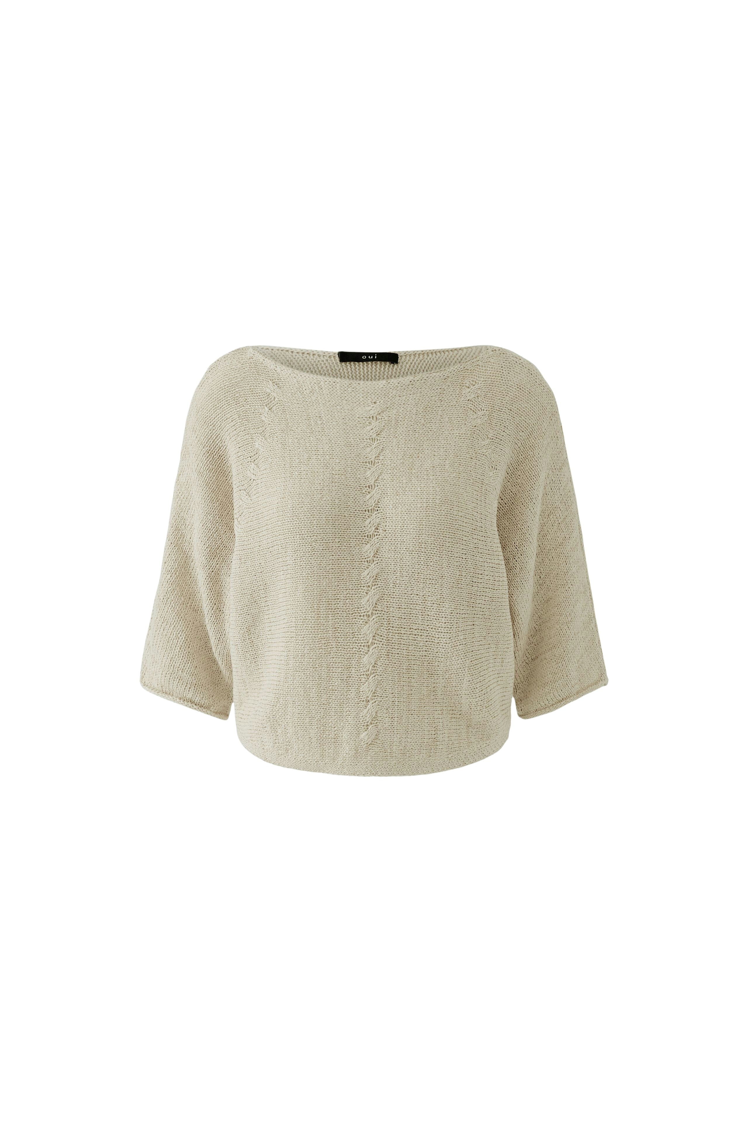 Oui Damen Pullover Biscuit