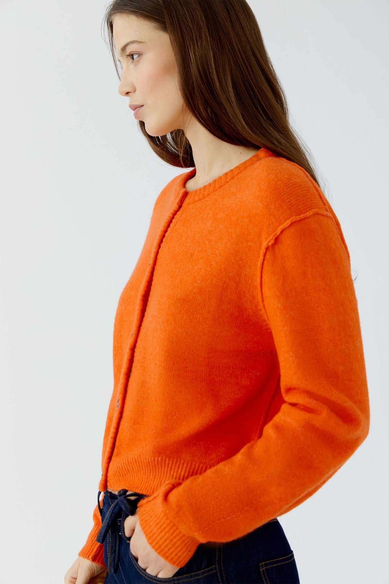 Oui Damen Strickjacken Orangeade