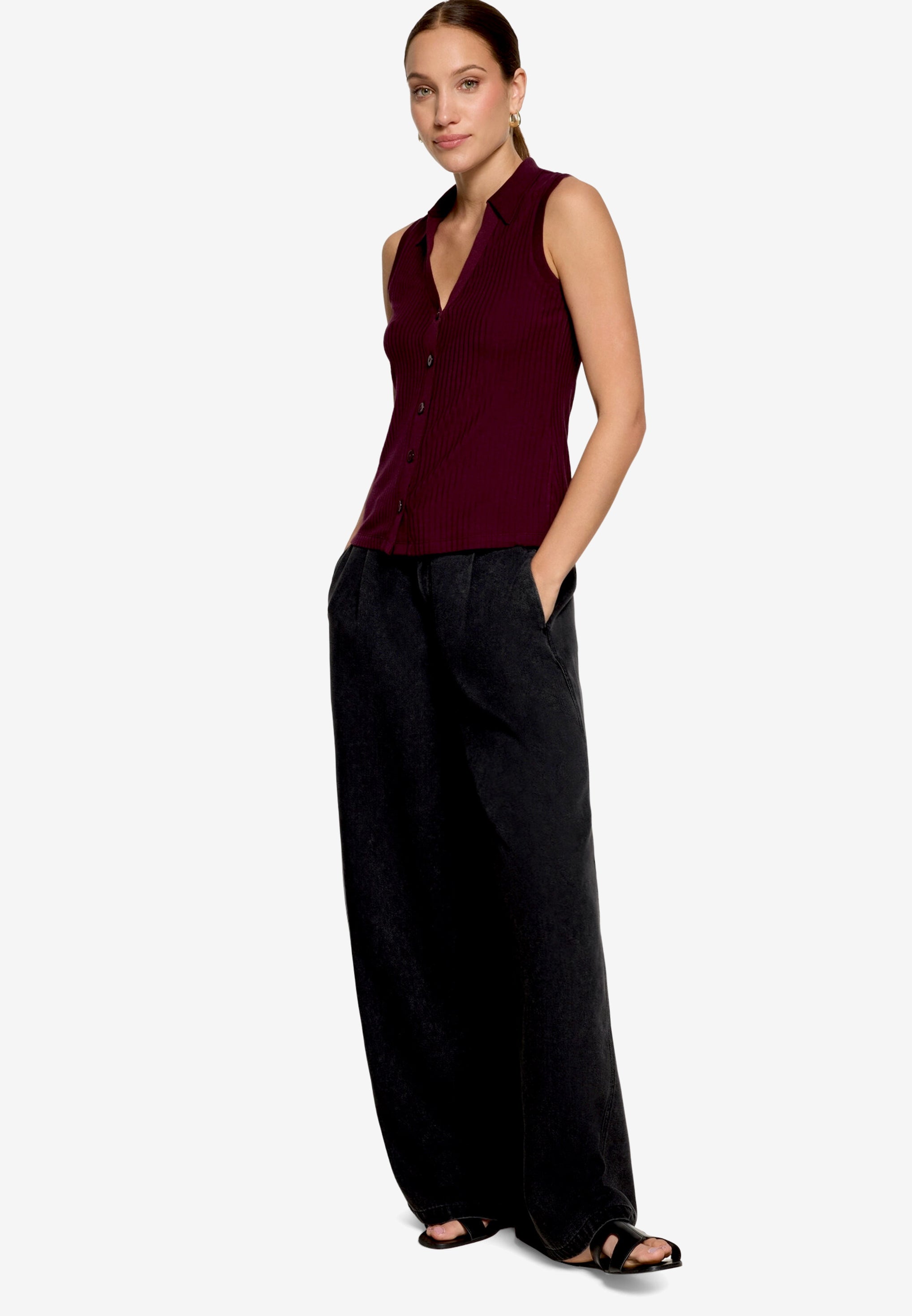 Zero Damen Tops Dark Aubergine