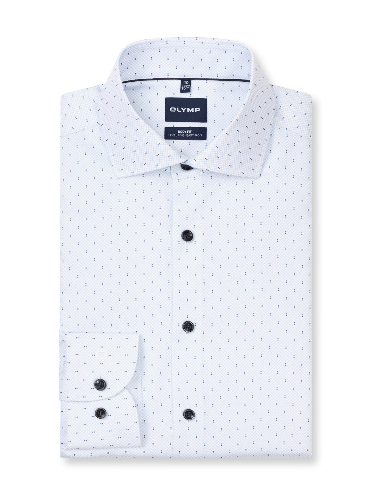 Olymp Herren Hemden lang  Bleu