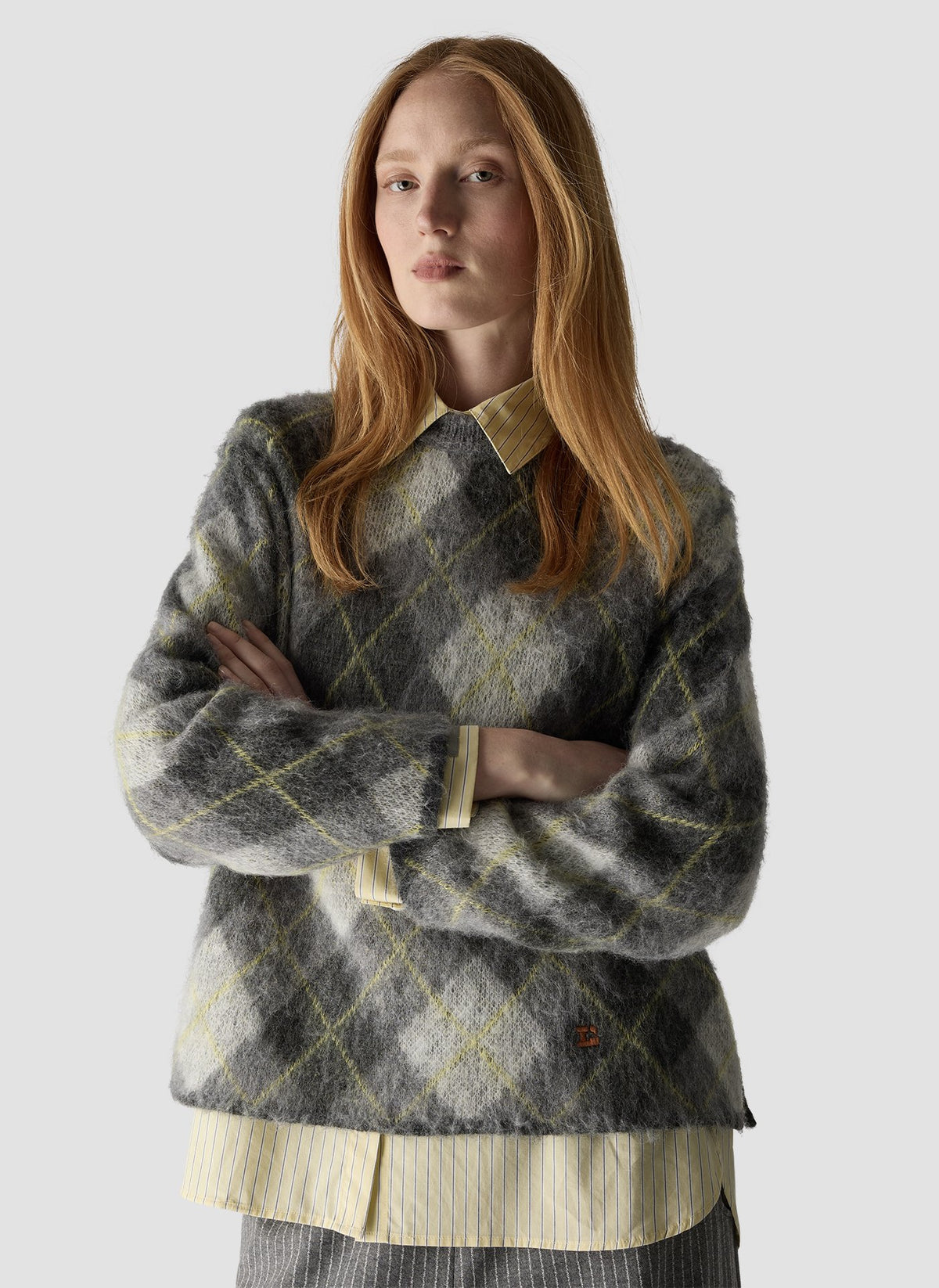 Le Comte Damen Pullover Hellgrau Mel