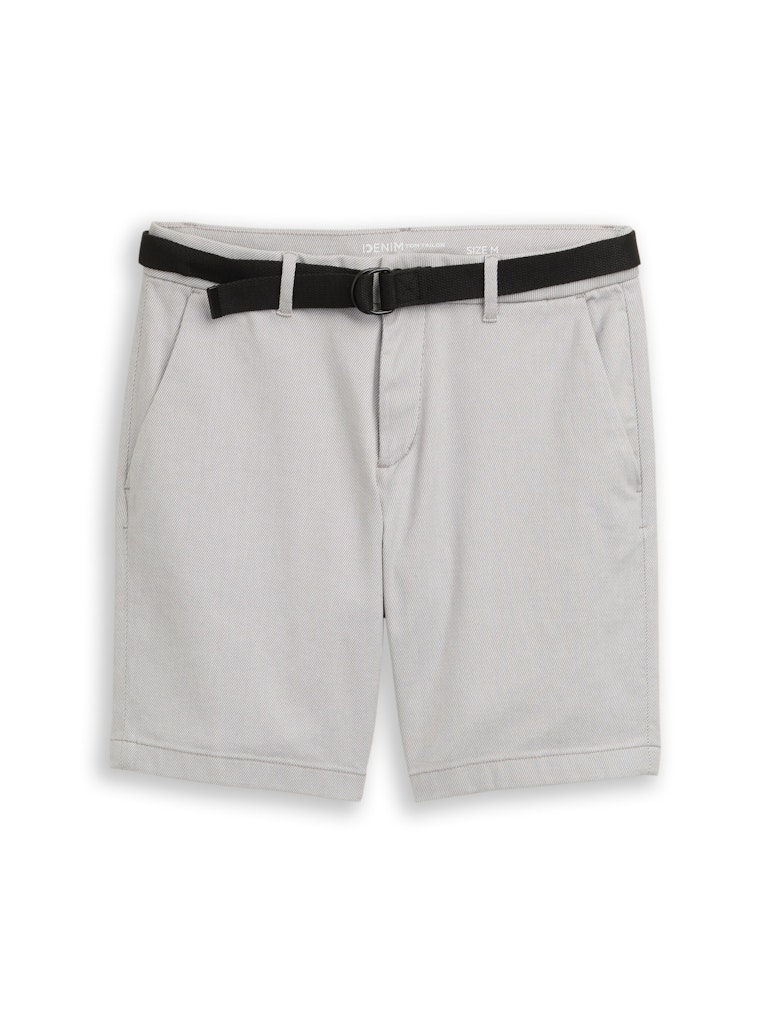 Tom Tailor denim Herren Shorts Grey White Twil