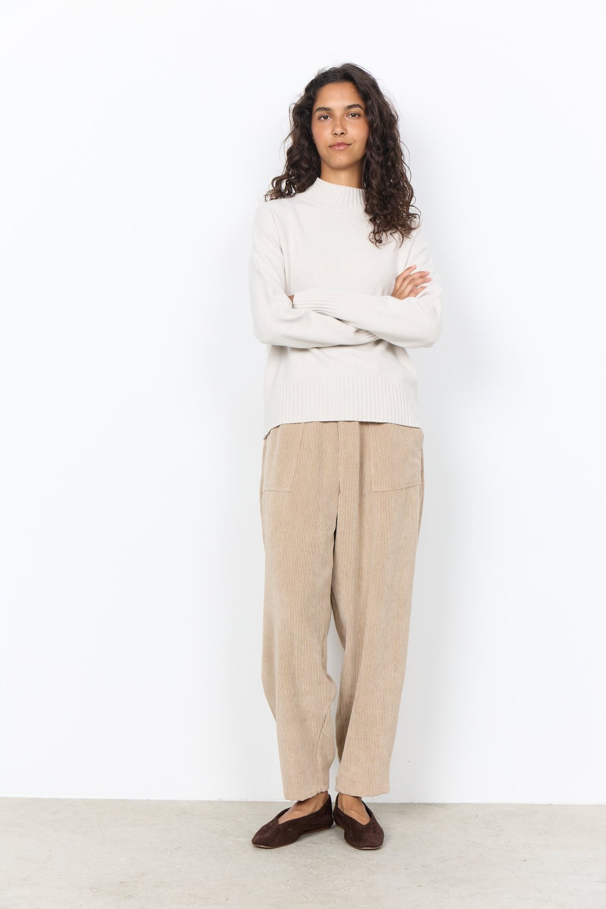 Soya Concept Damen Pullover Light Sand Mela