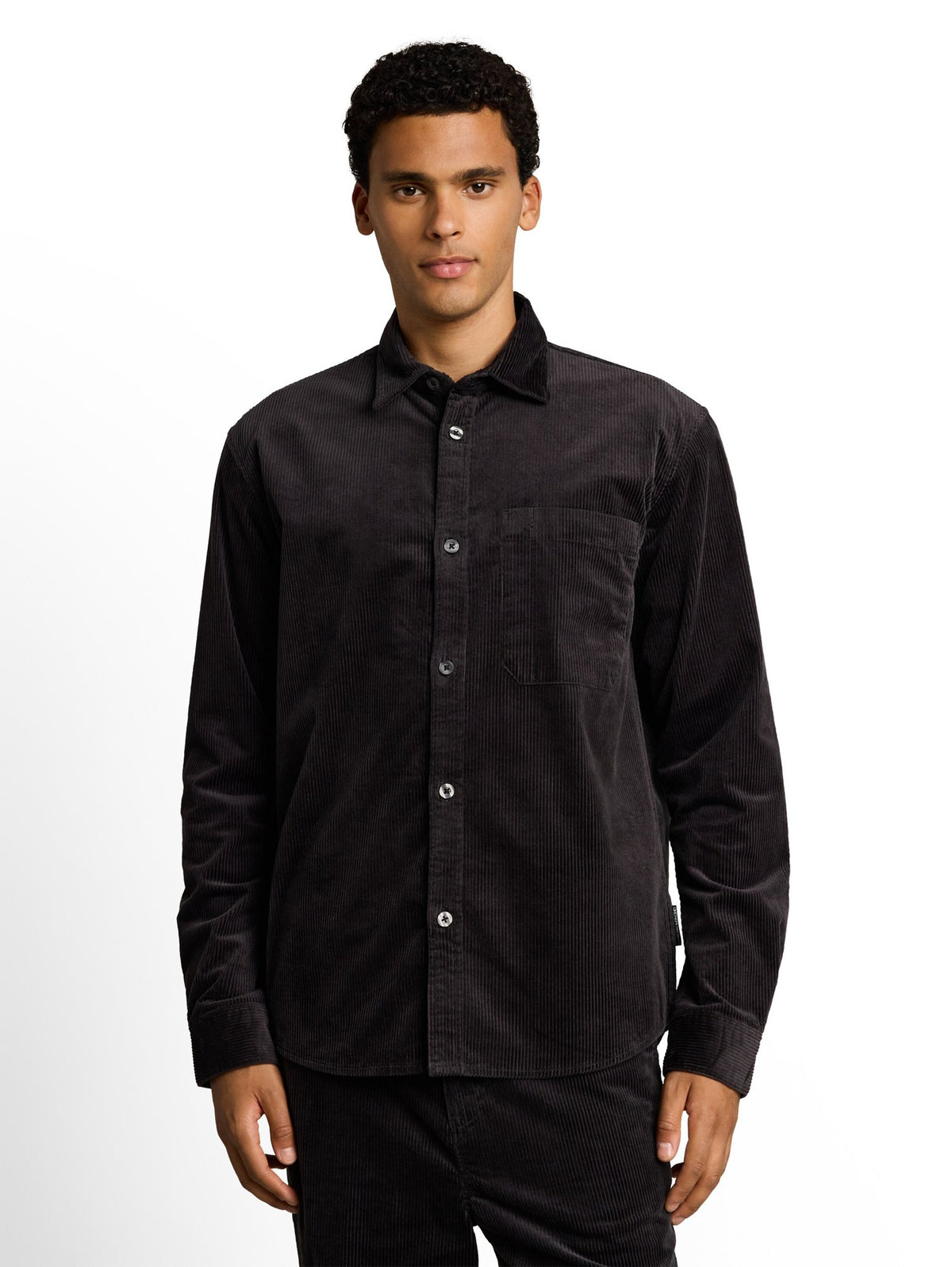 Tom Tailor denim Herren Hemden lang Coal Grey