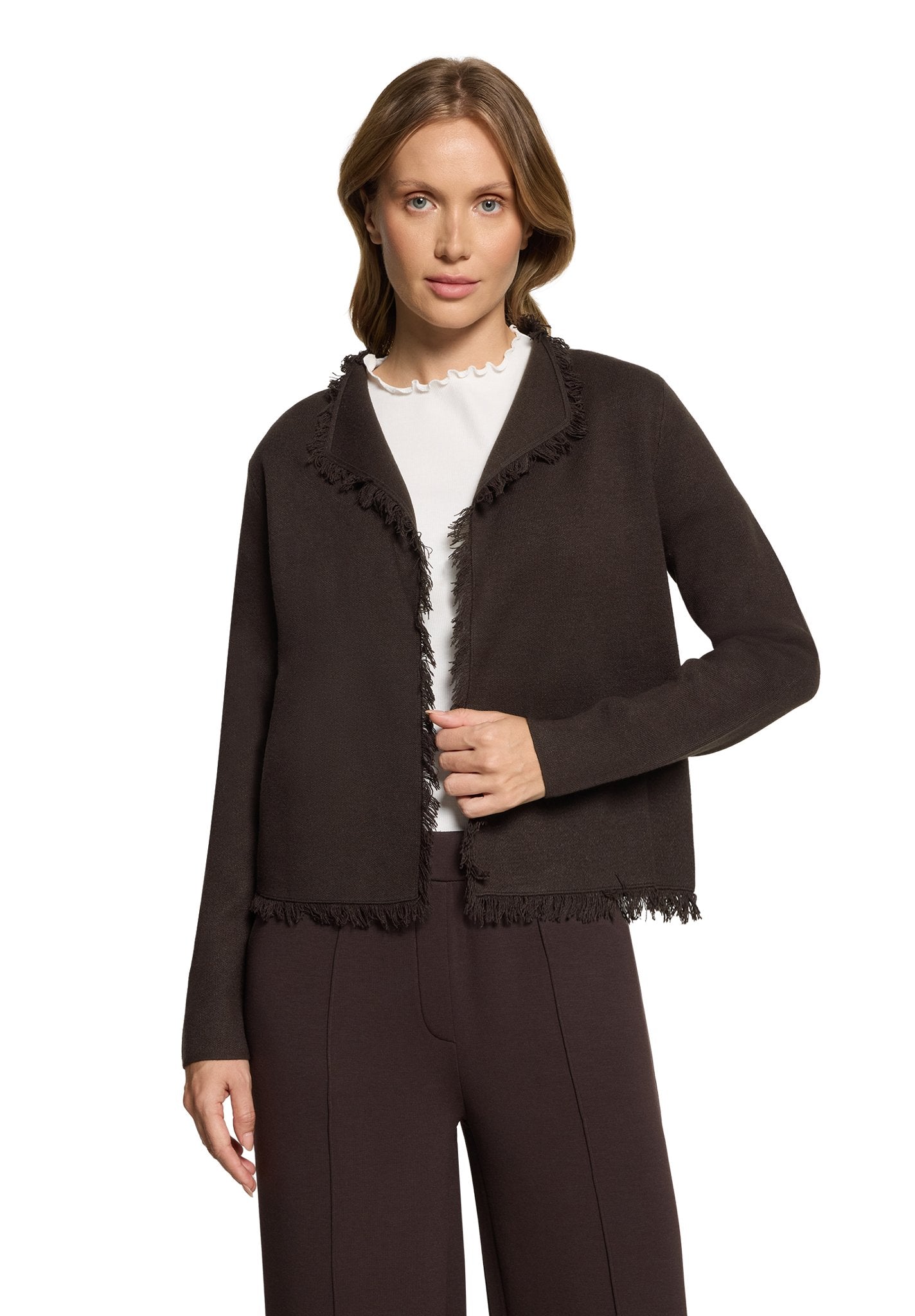 Cartoon Damen Strickjacken Black Coffee