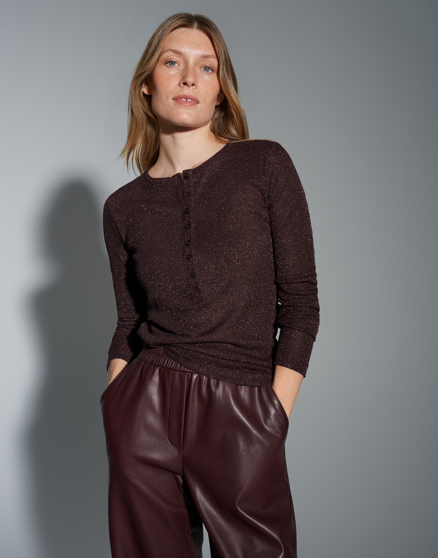 Opus Damen T-Shirts Dark Grape