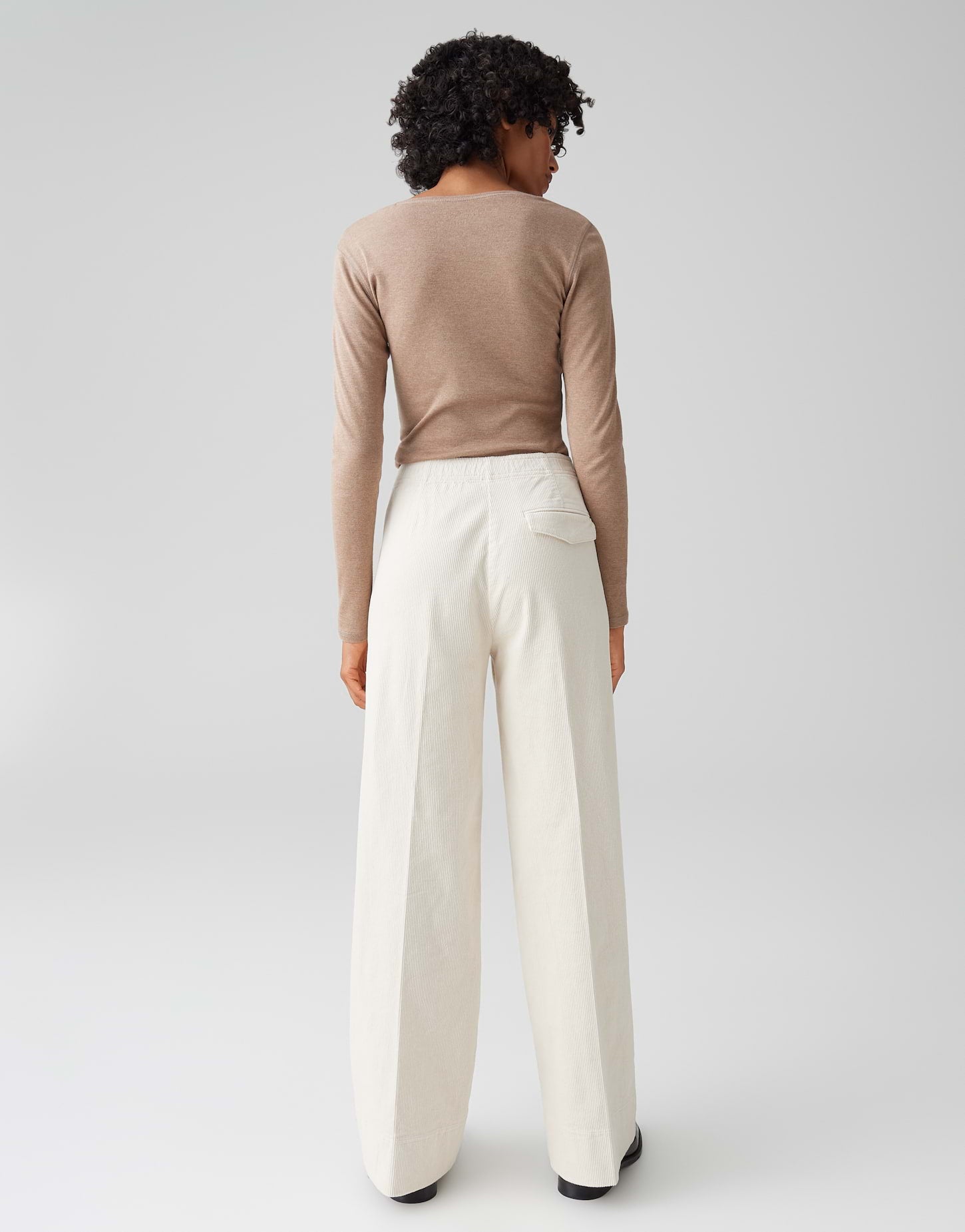 Opus Damen Hosen Soft Cream