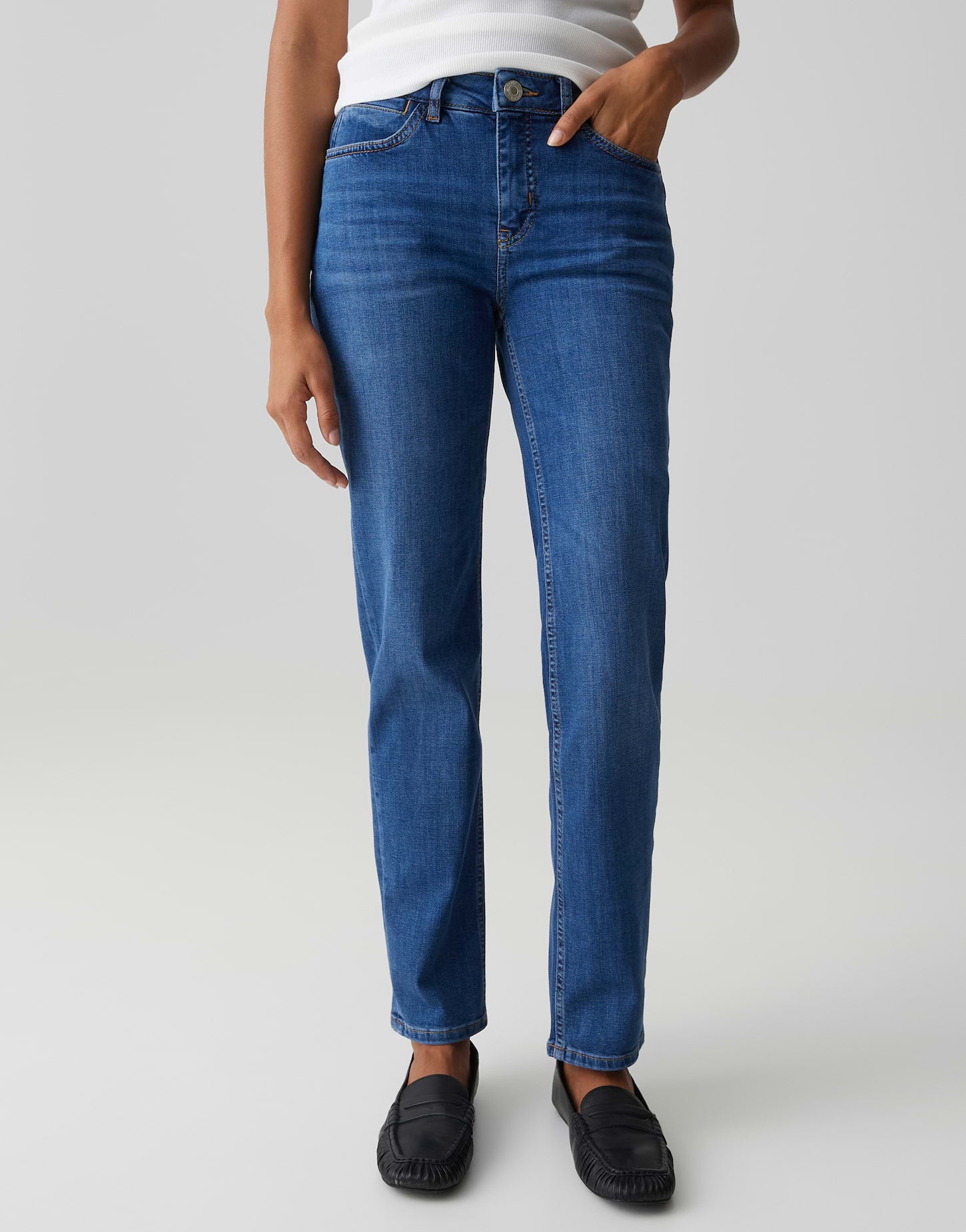Opus Damen Jeans Strong Blue