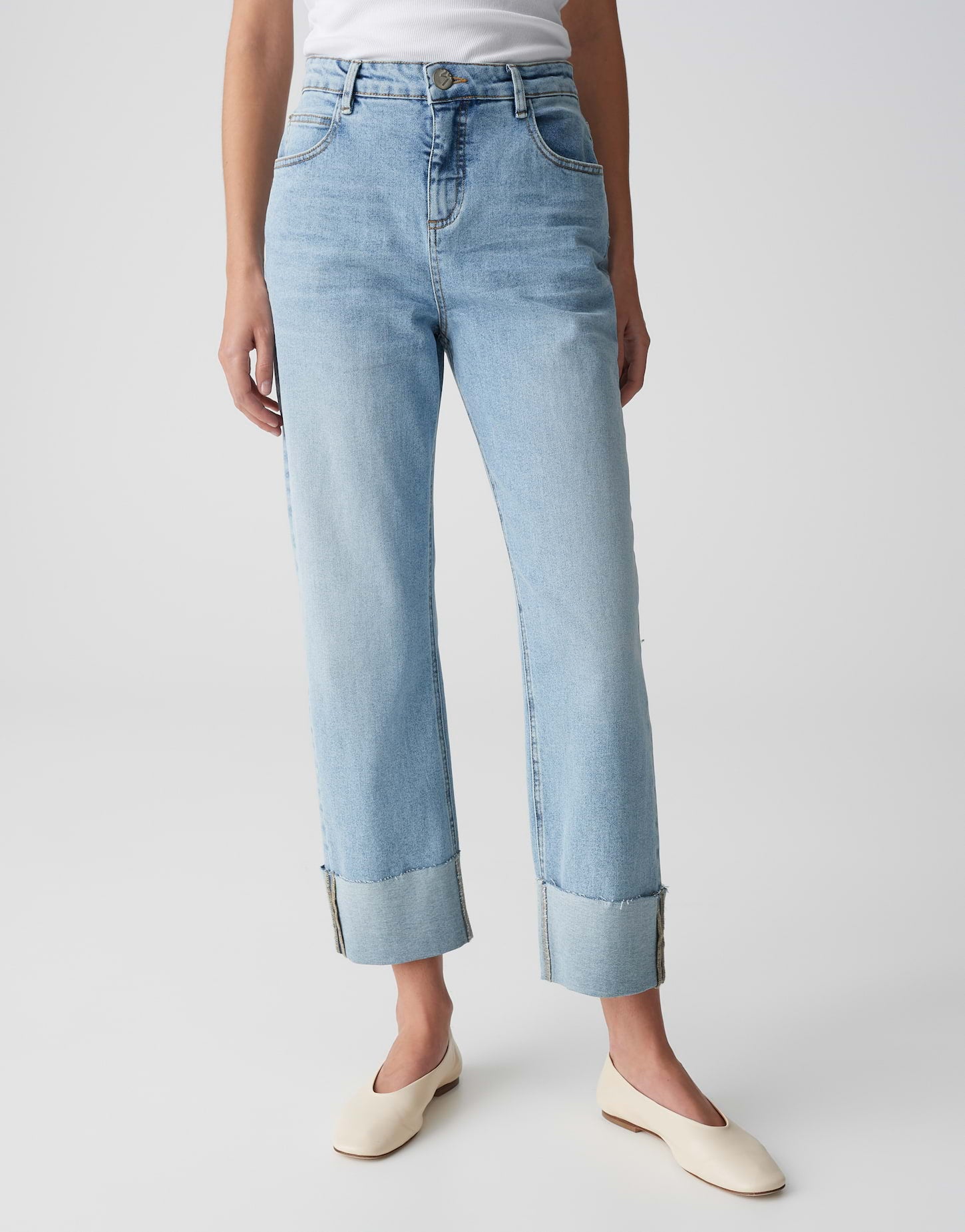 Opus Damen Jeans Light Relaxing