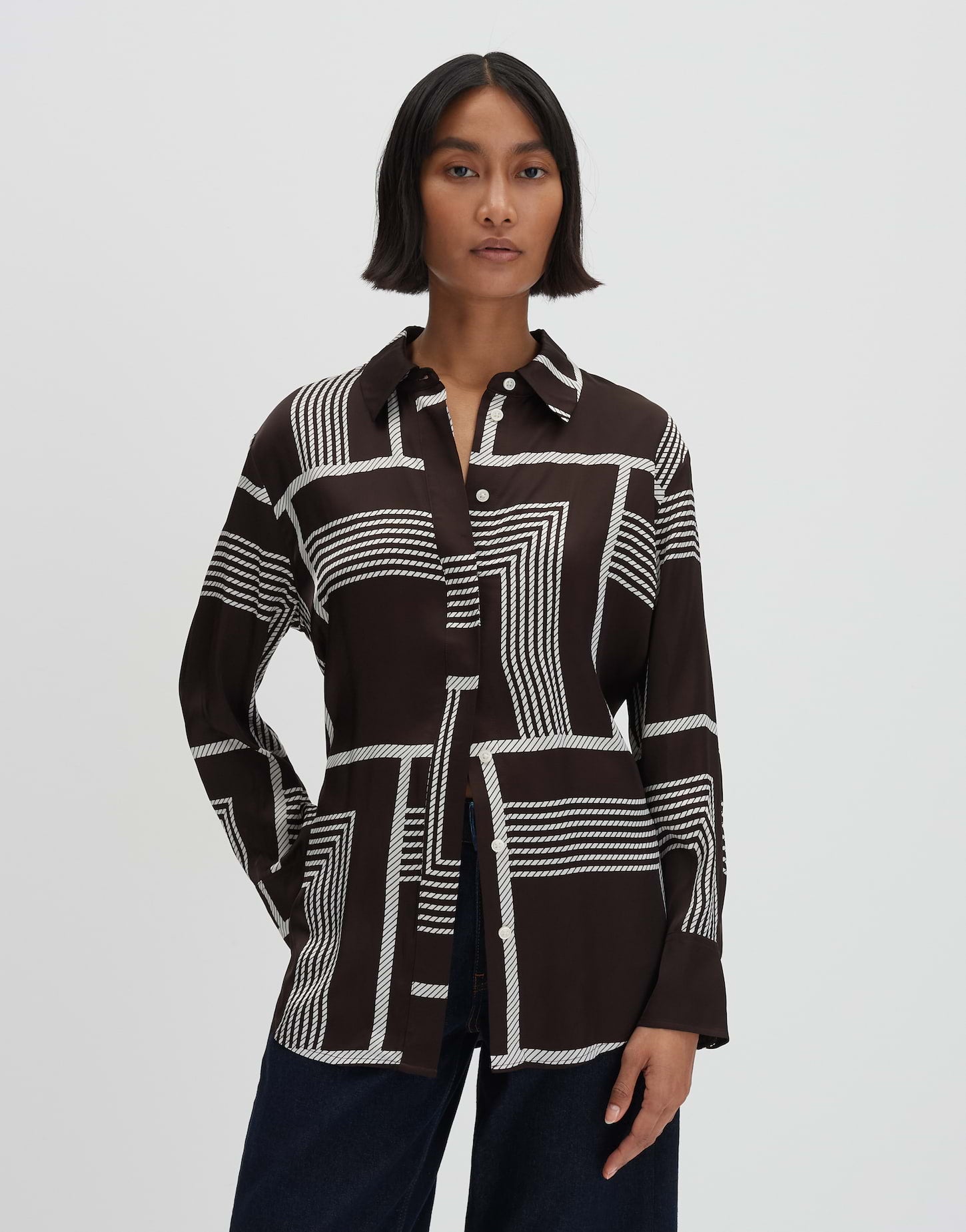 Someday Damen Blusen Dark Espresso