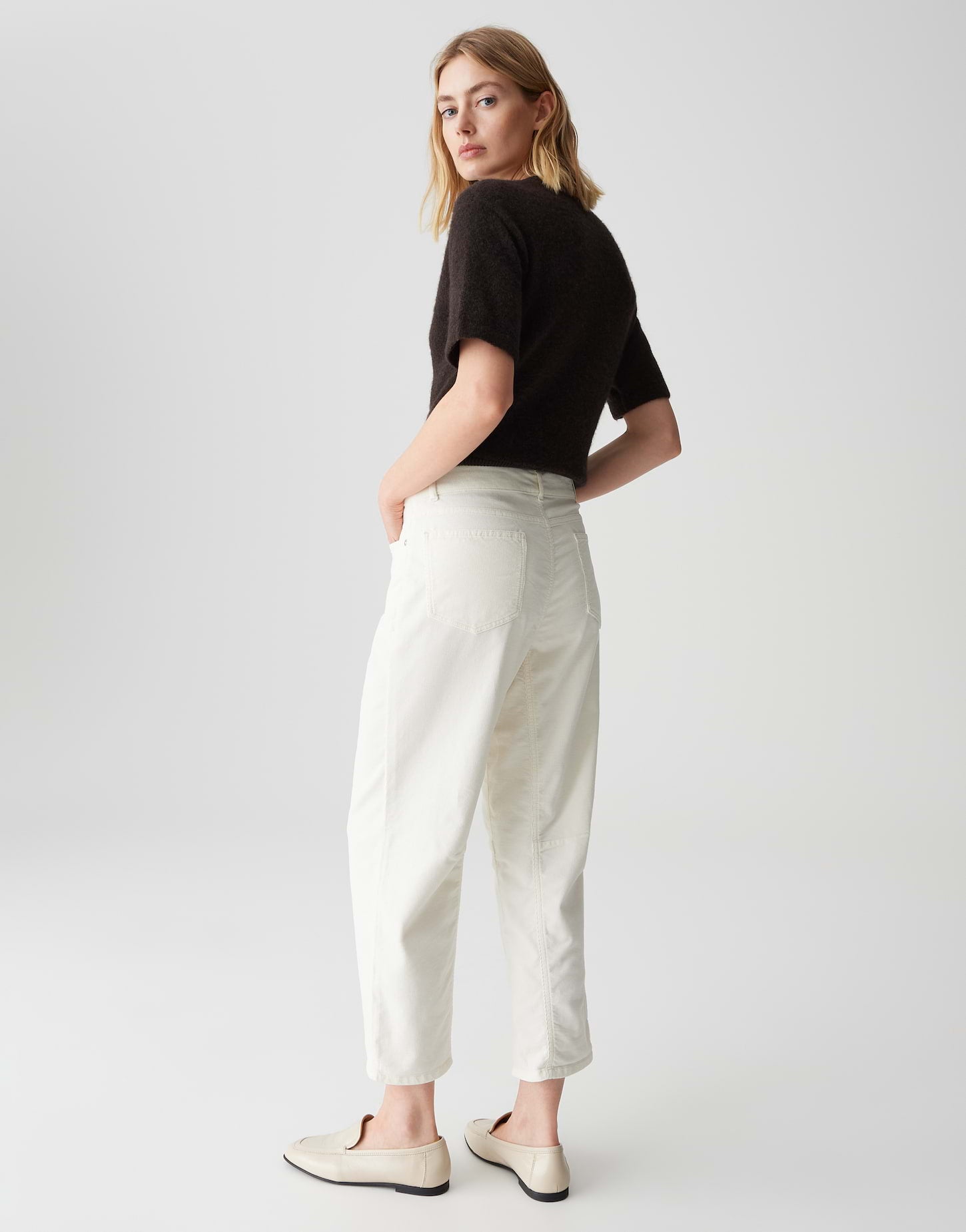 Opus Pants Damen Hosen  Soft Cream