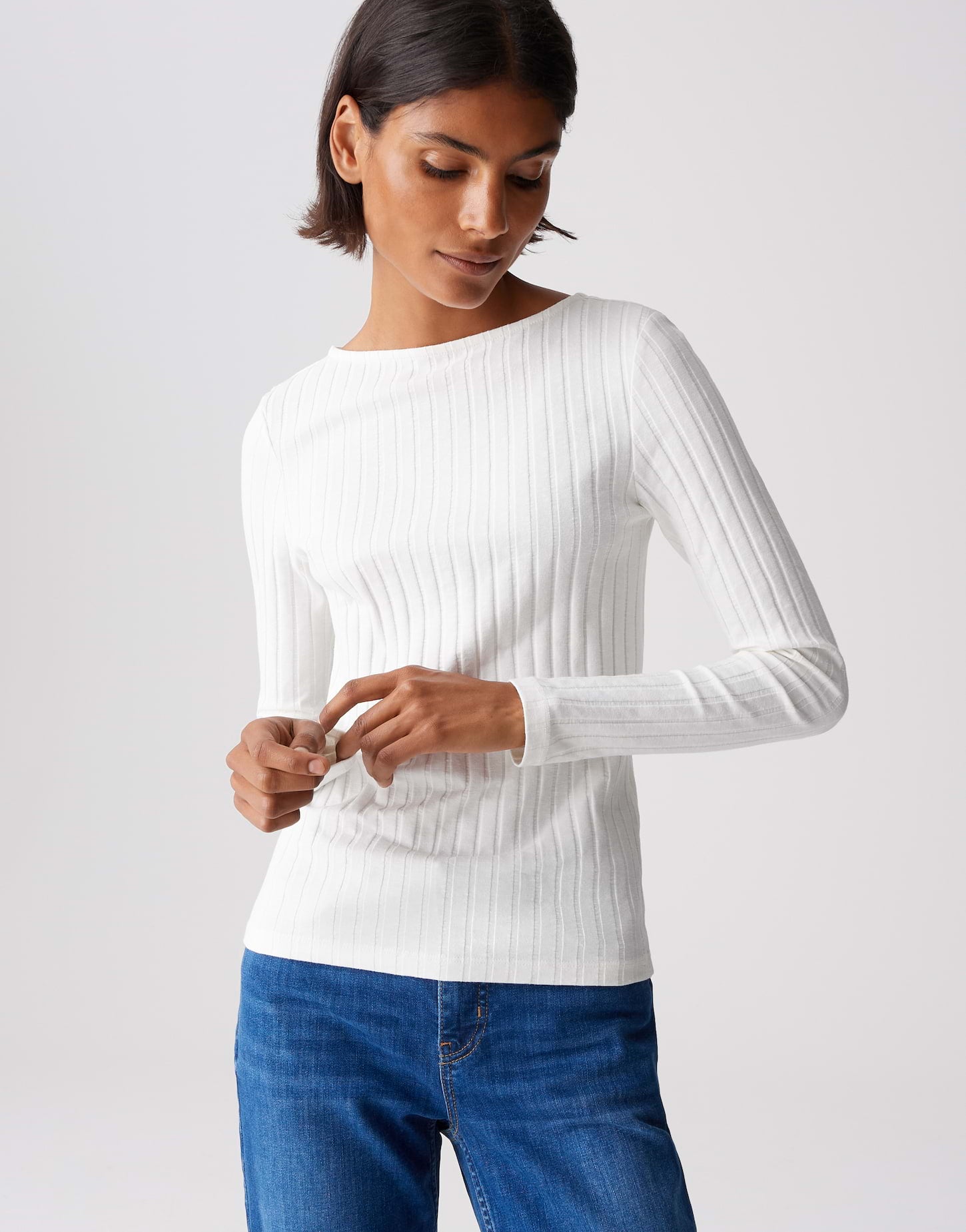 Opus Damen T-Shirts Milk