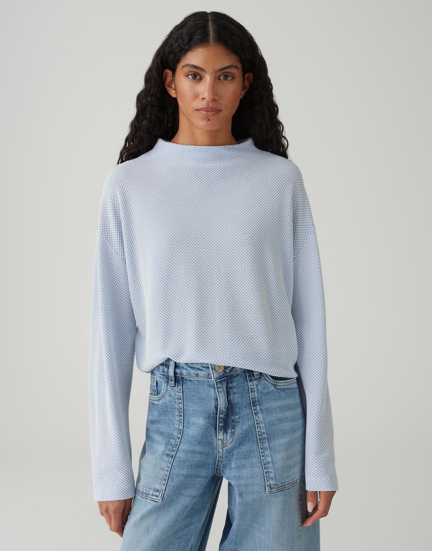 Opus Damen T-Shirts Water Blue