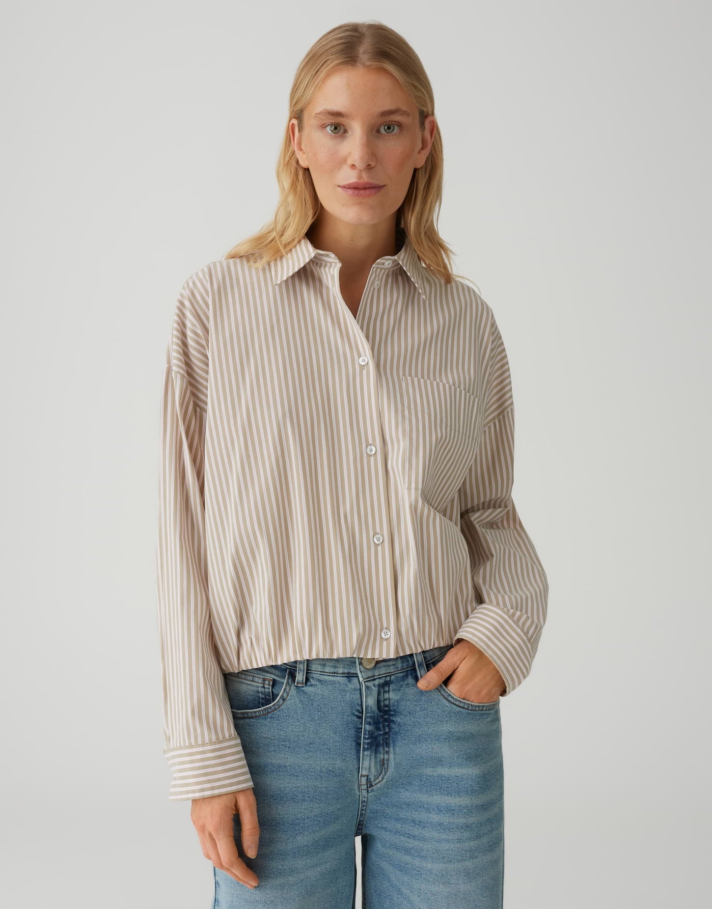 Opus Damen Blusen Soft Oat