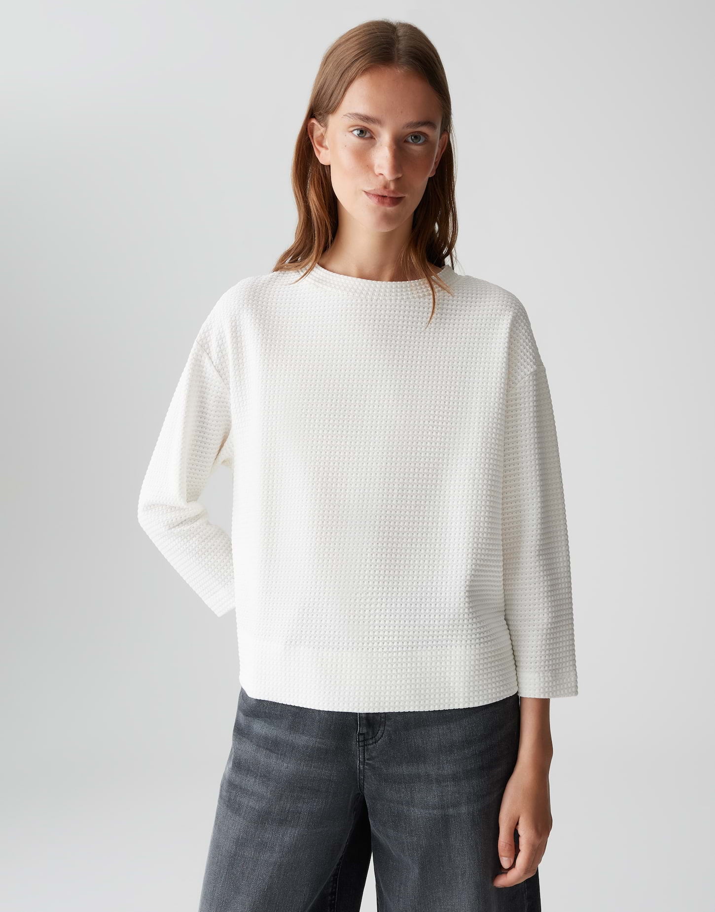 Opus Damen Sweatshirts Milk