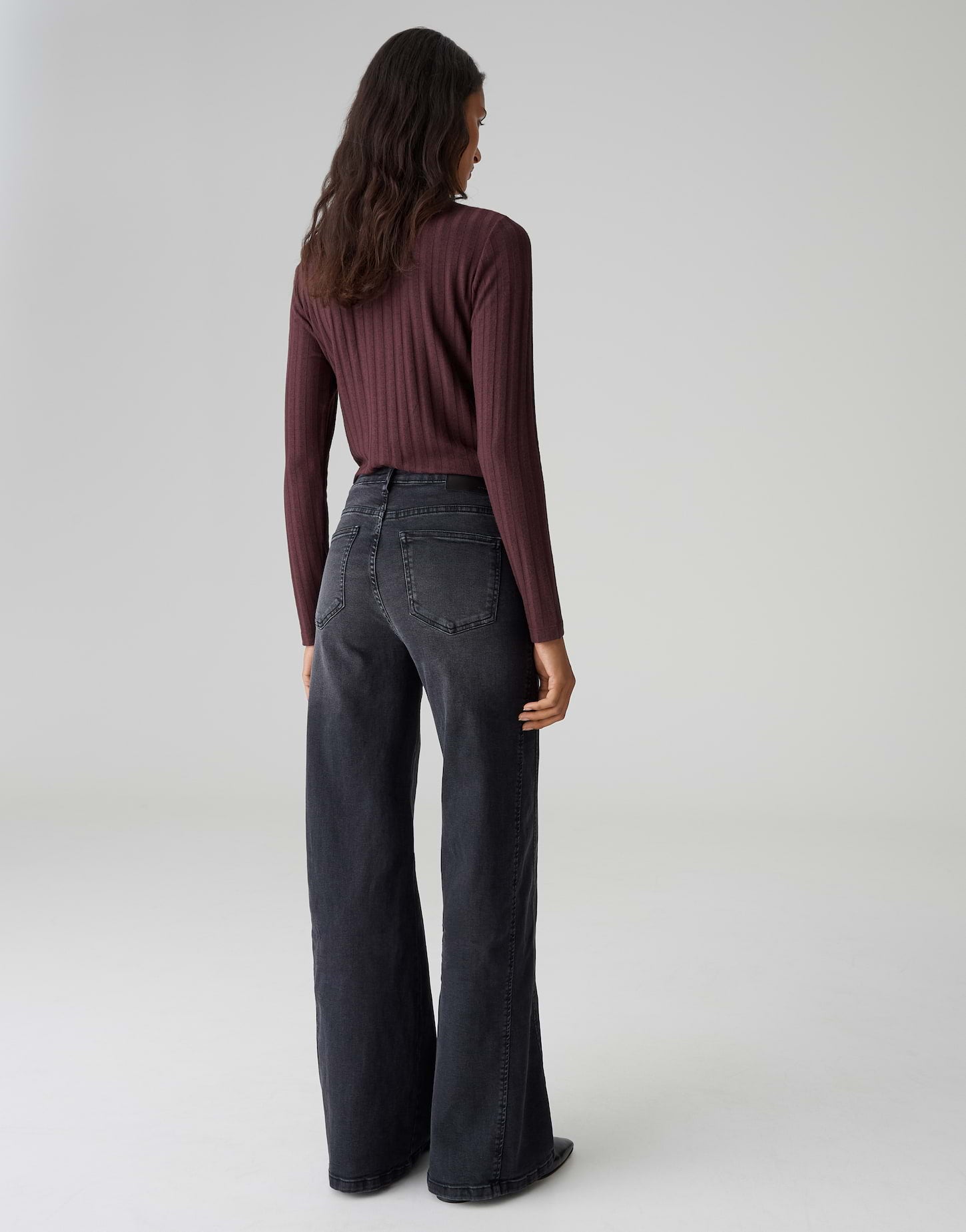 Opus Damen Jeans Mid Iconic Grey