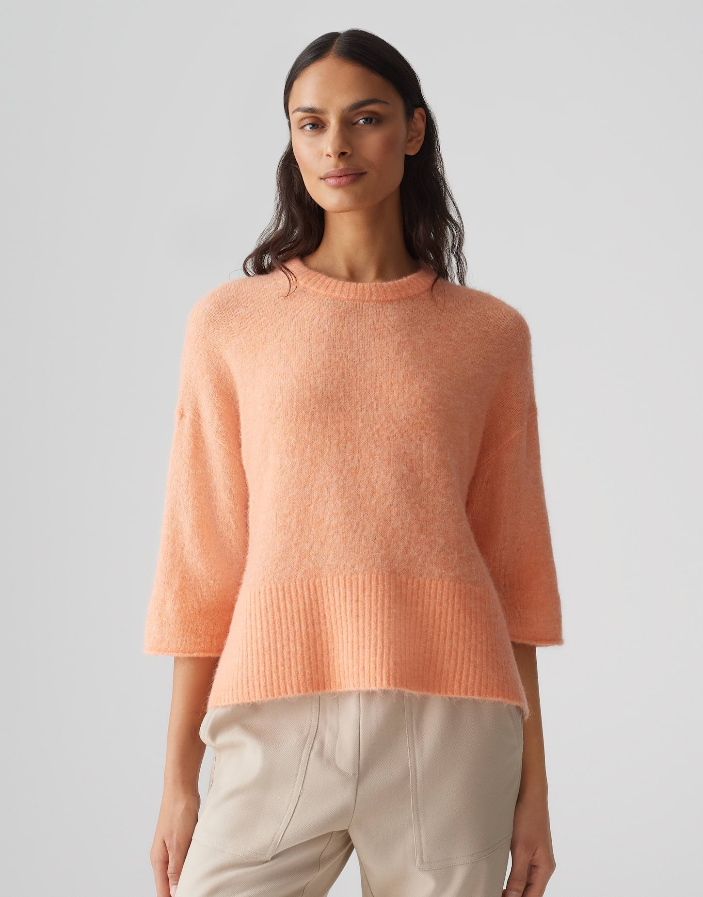 Opus Damen Pullover Pale Orange