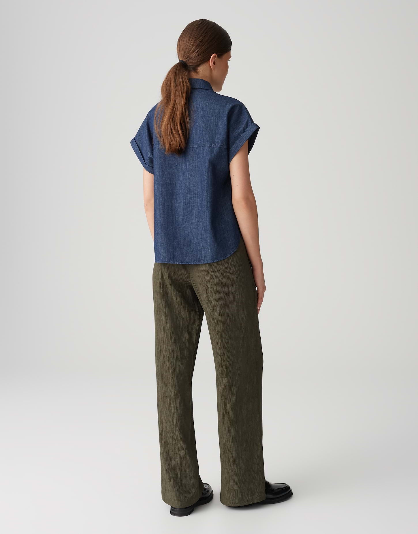 Opus Damen Blusen Mid Oxford Blue