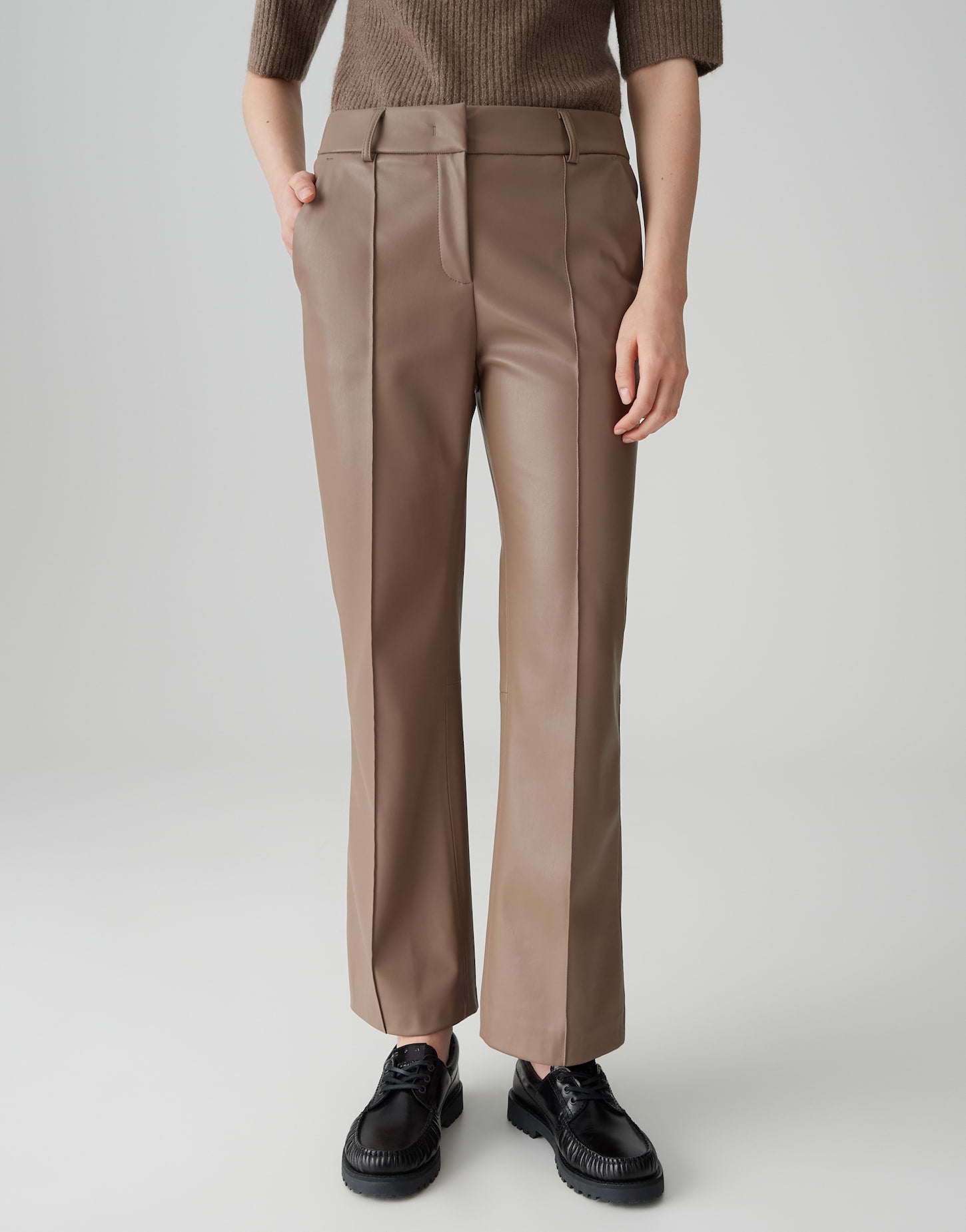 Opus Pants Damen Hosen  Warm Taup