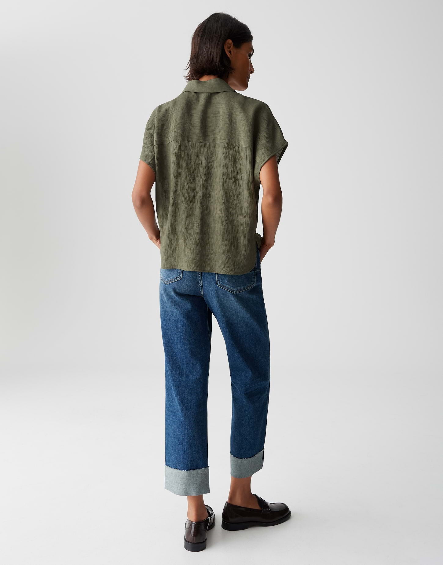 Opus Damen Blusen Olive Leaf