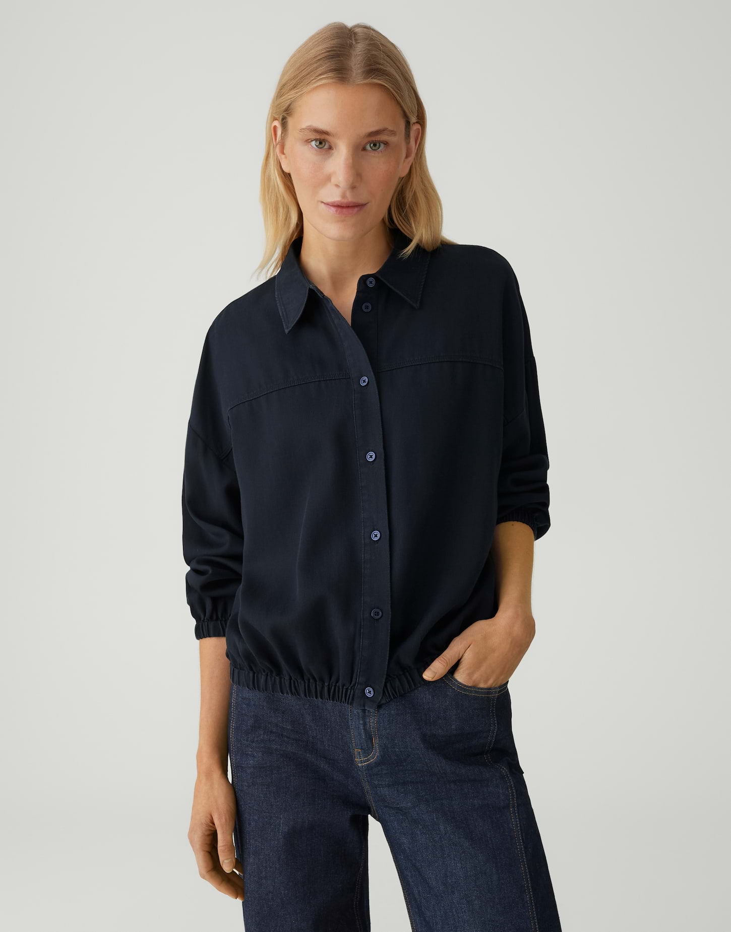 Opus Damen Blusen Coal Blue
