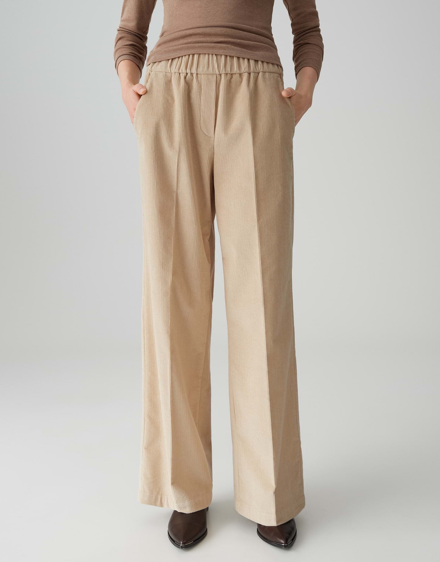 Opus Pants Damen Hosen  Macadamia