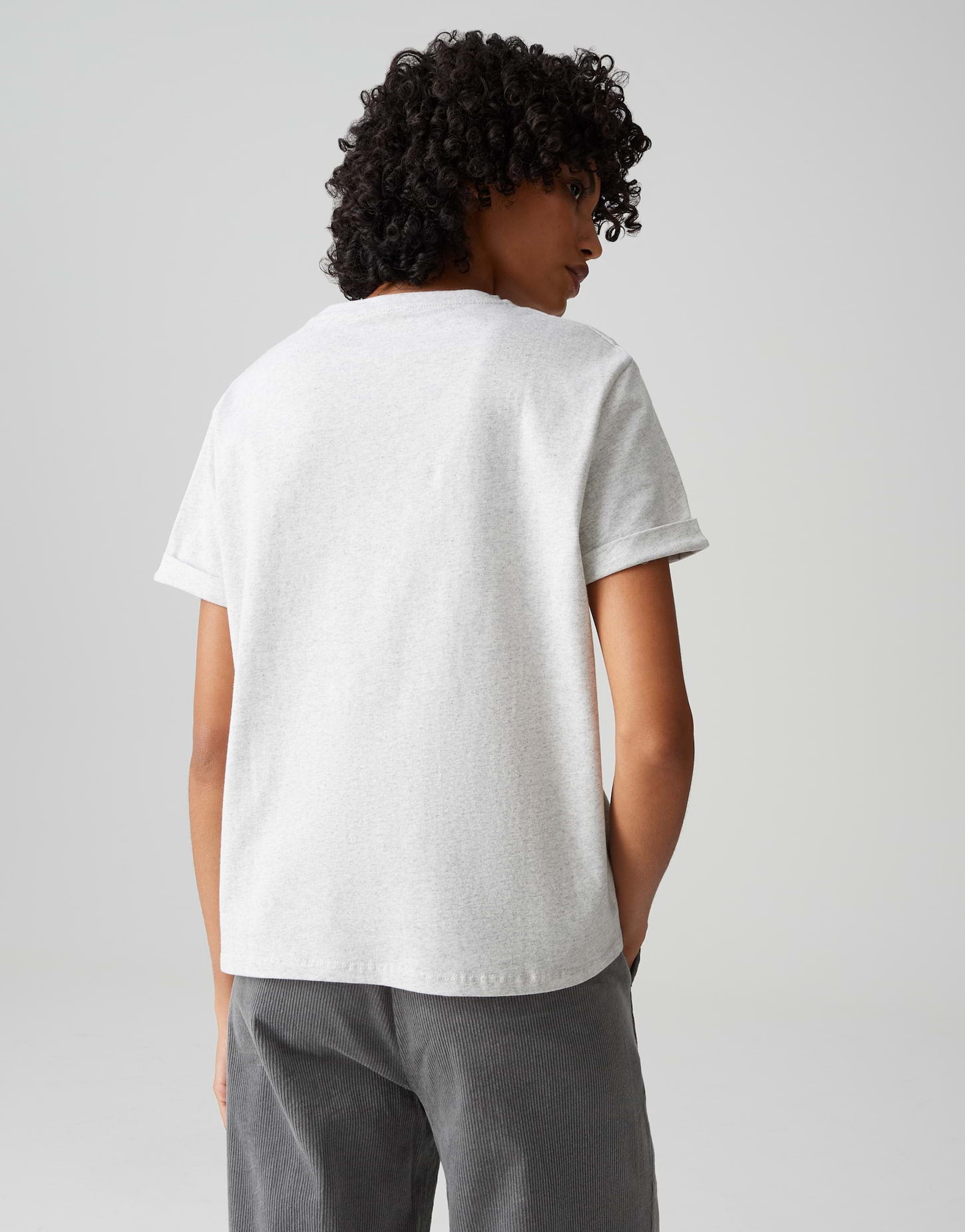 Opus Damen T-Shirts Easy Grey